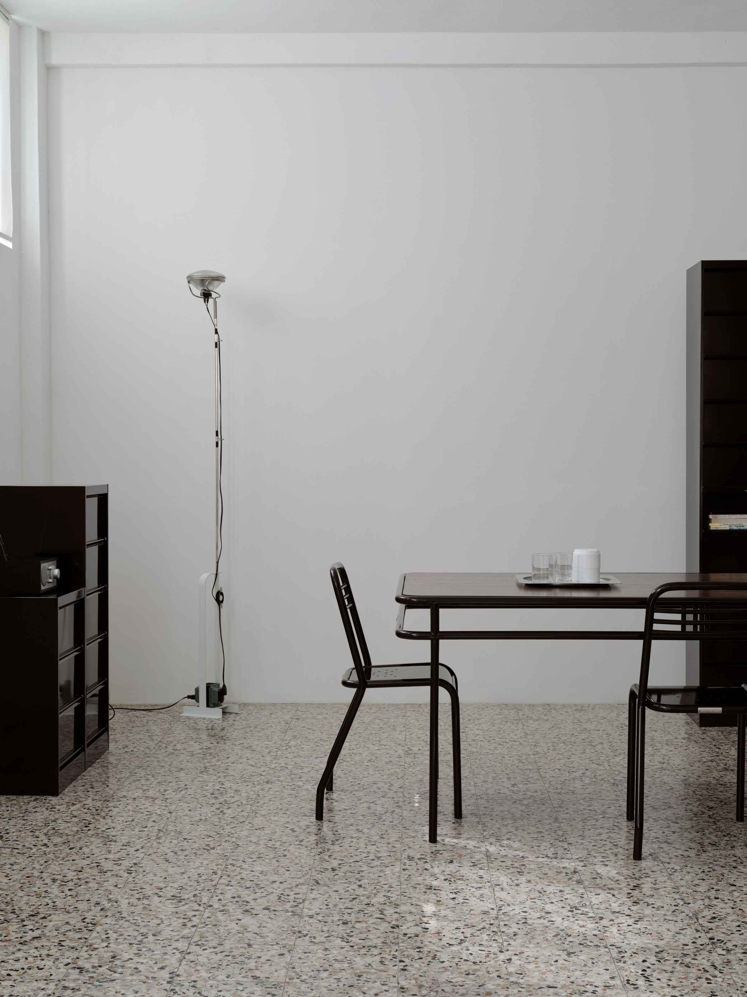 Table UD 180x90 / plateau chêne teinté noyer - Brun Noir