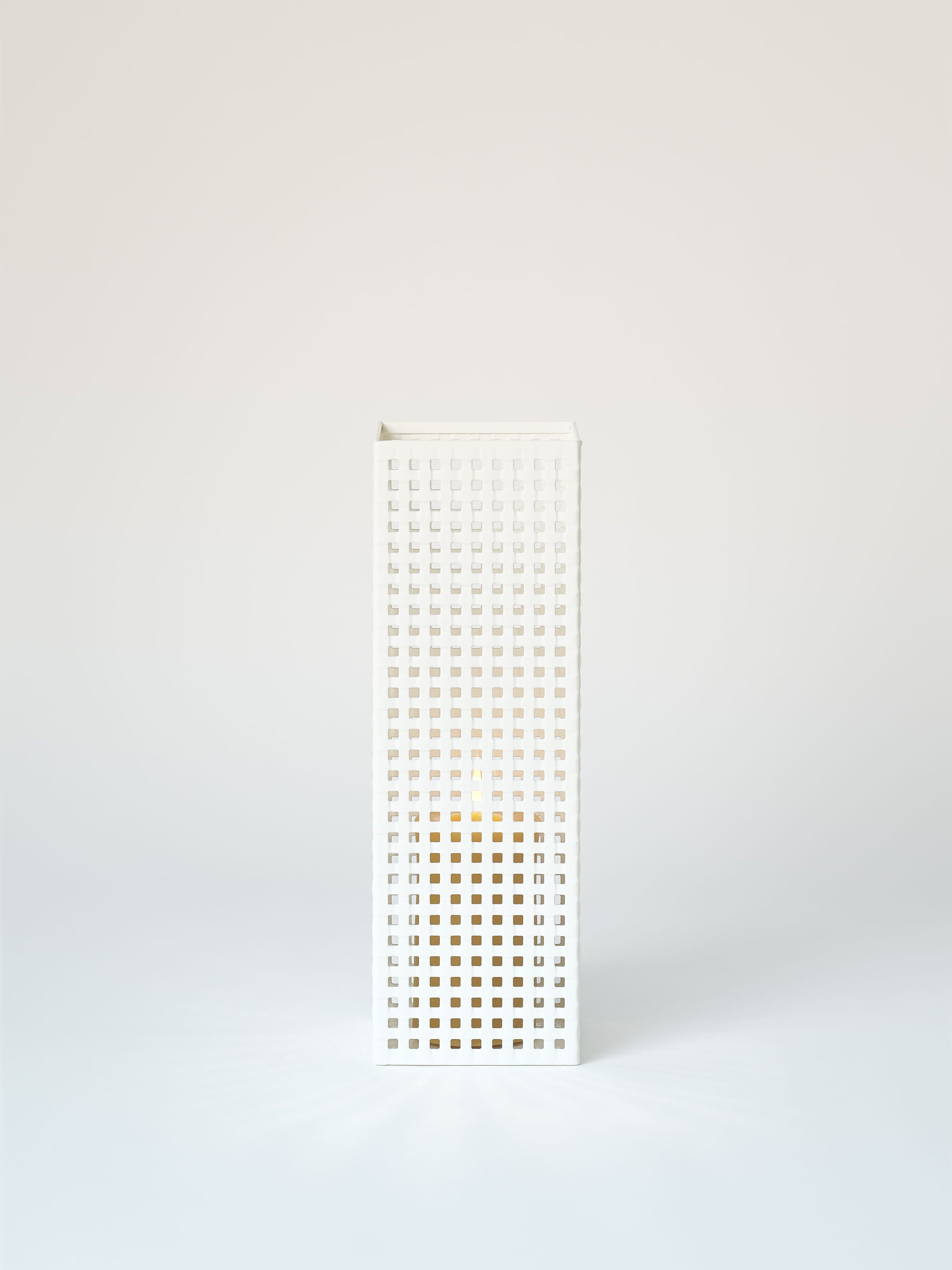 Photophore Tressé taille L - Blanc Perlé