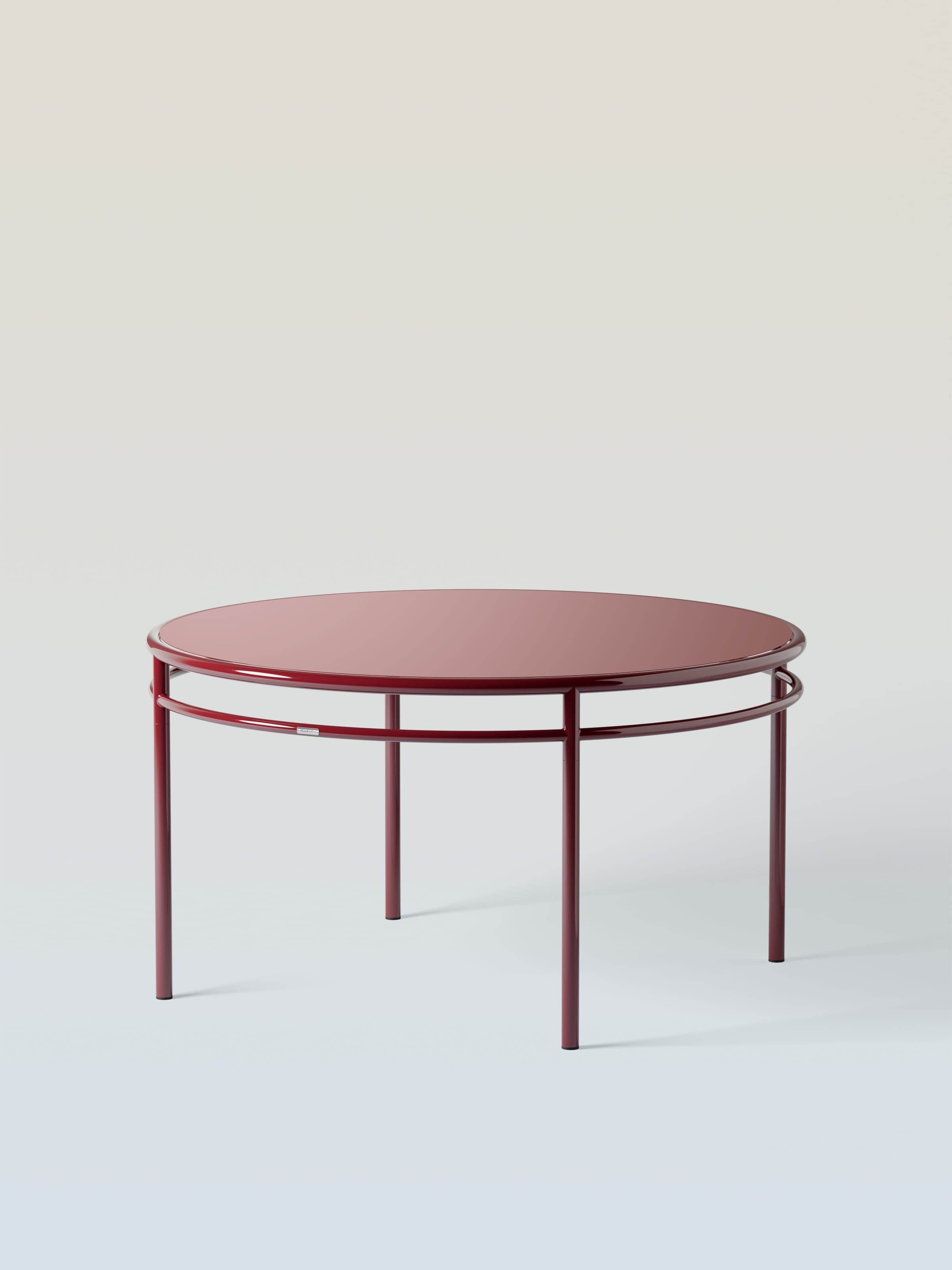Table Epure Ø140 - Rouge Vin