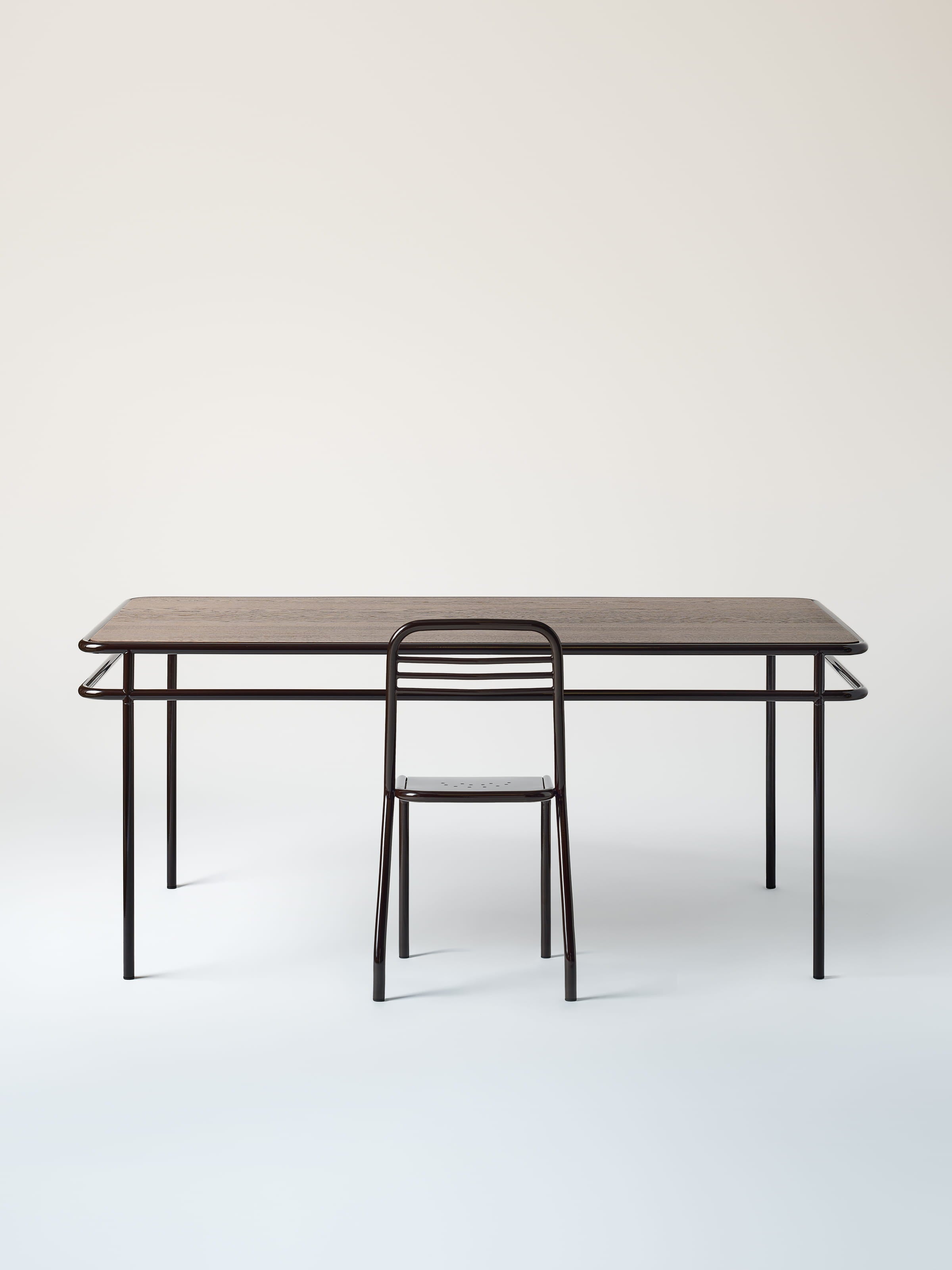 UD Table 180x90 / Oak top with walnut stain - Black Brown