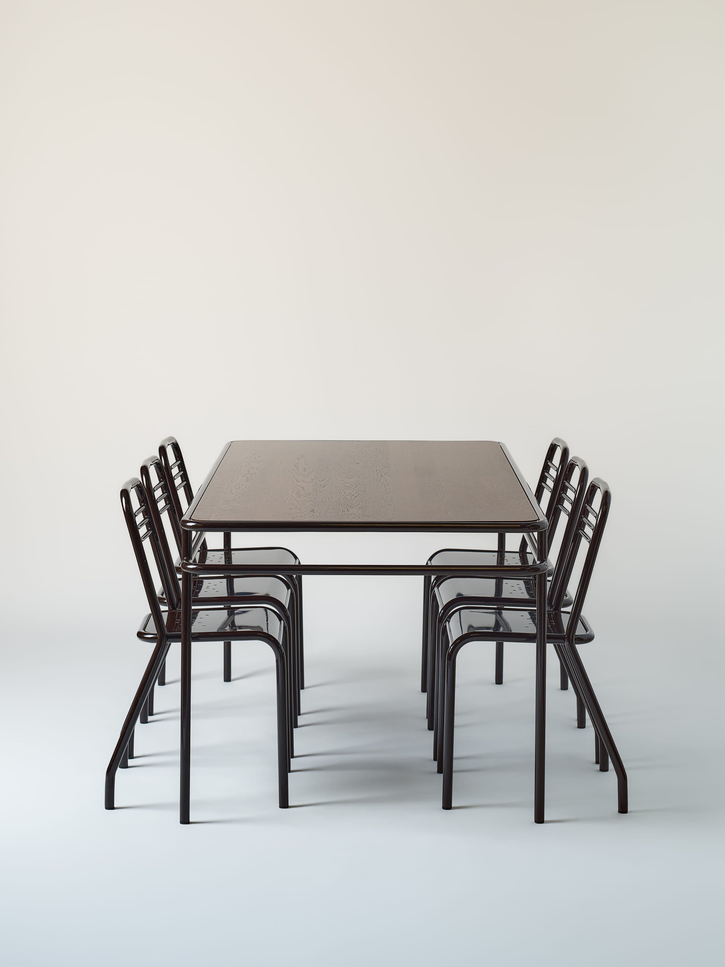 UD Table 180x90 / Oak top with walnut stain - Black Brown