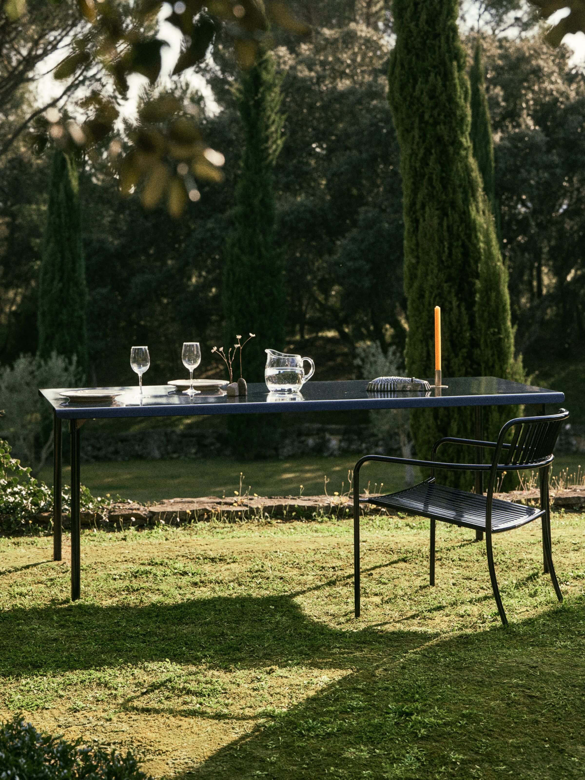 Table Patio 240x100 - Bleu Noir