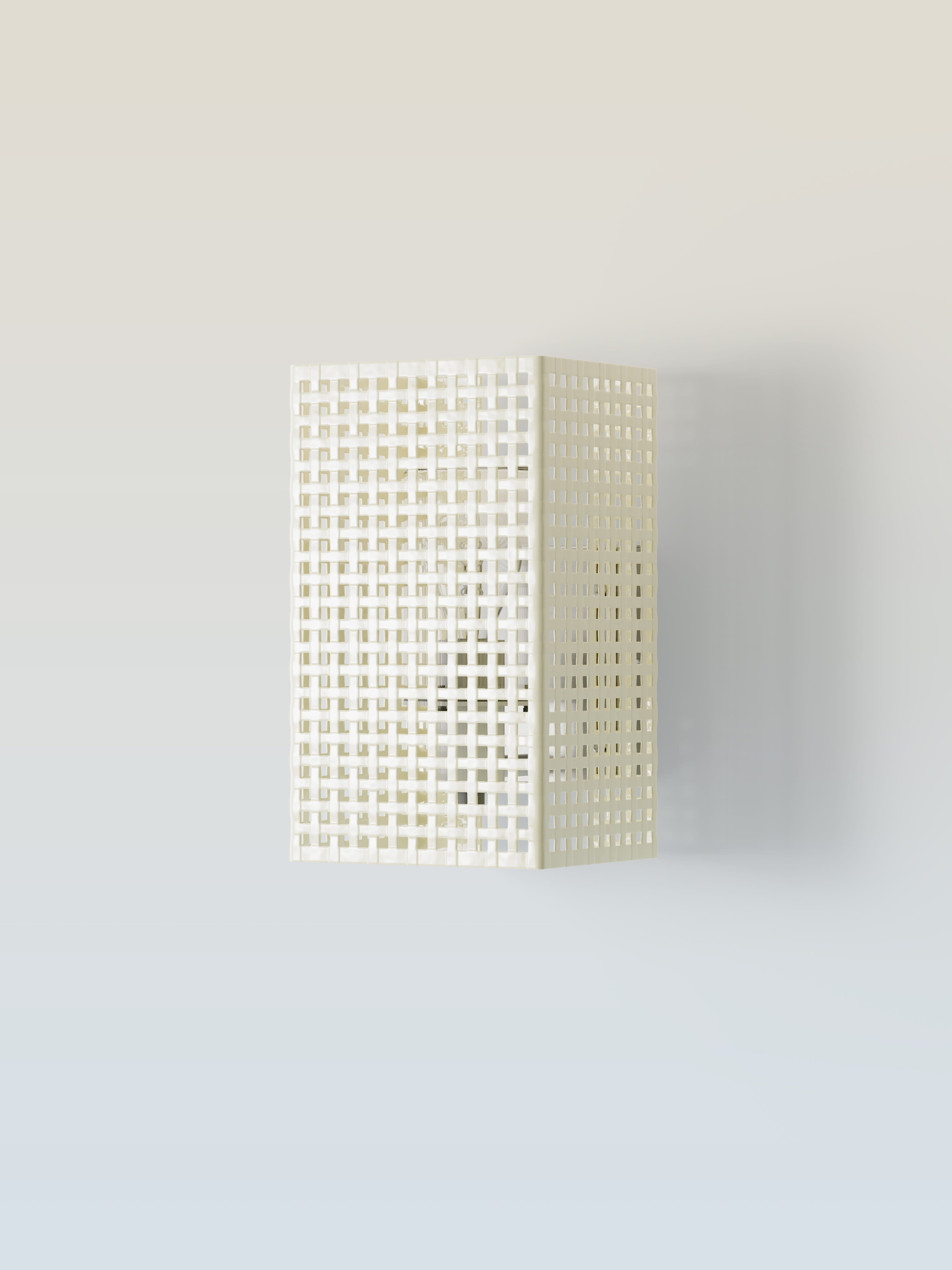 Applique Tressée extérieur - Blanc Perlé