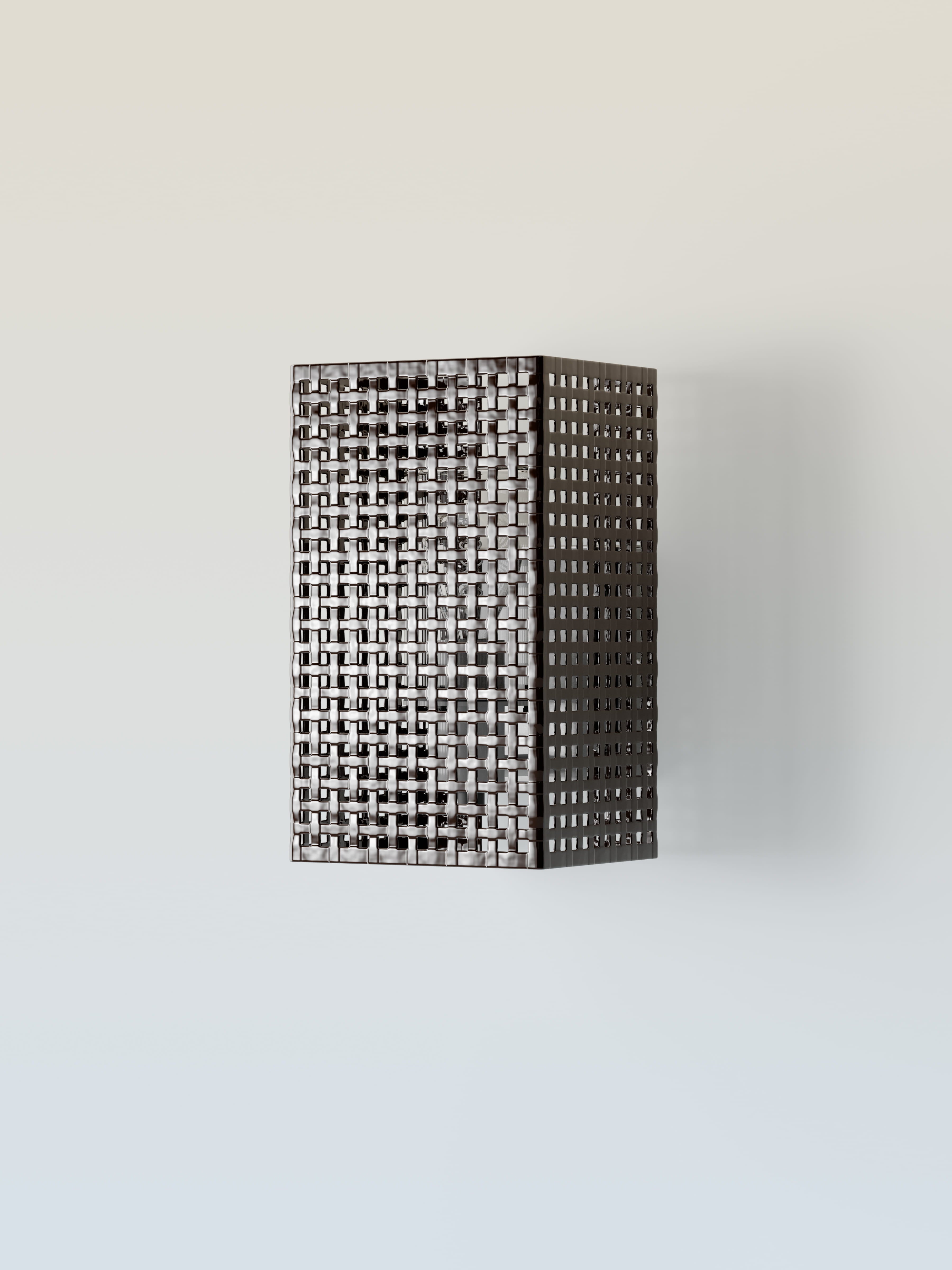 Applique Tressée extérieur - Brun Noir