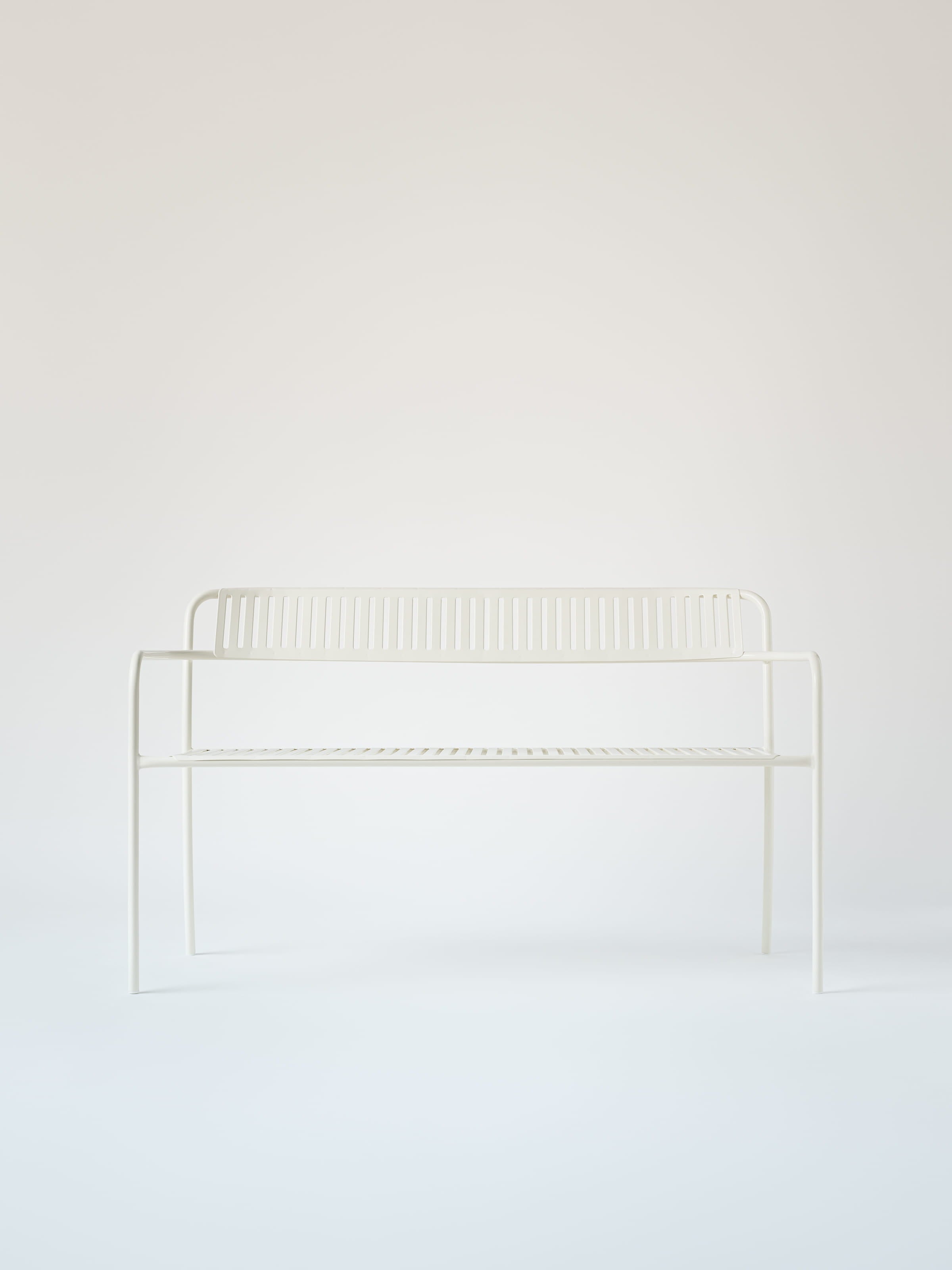 Banc Patio avec dossier - Gris Beige