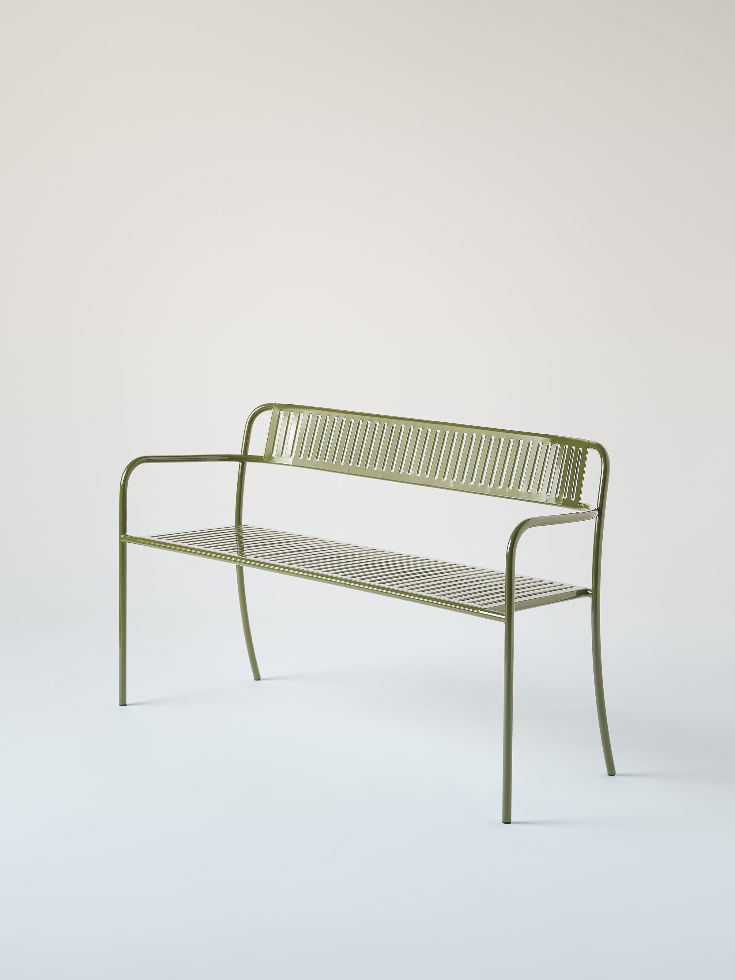 Banc Patio avec dossier - Vert Jonc