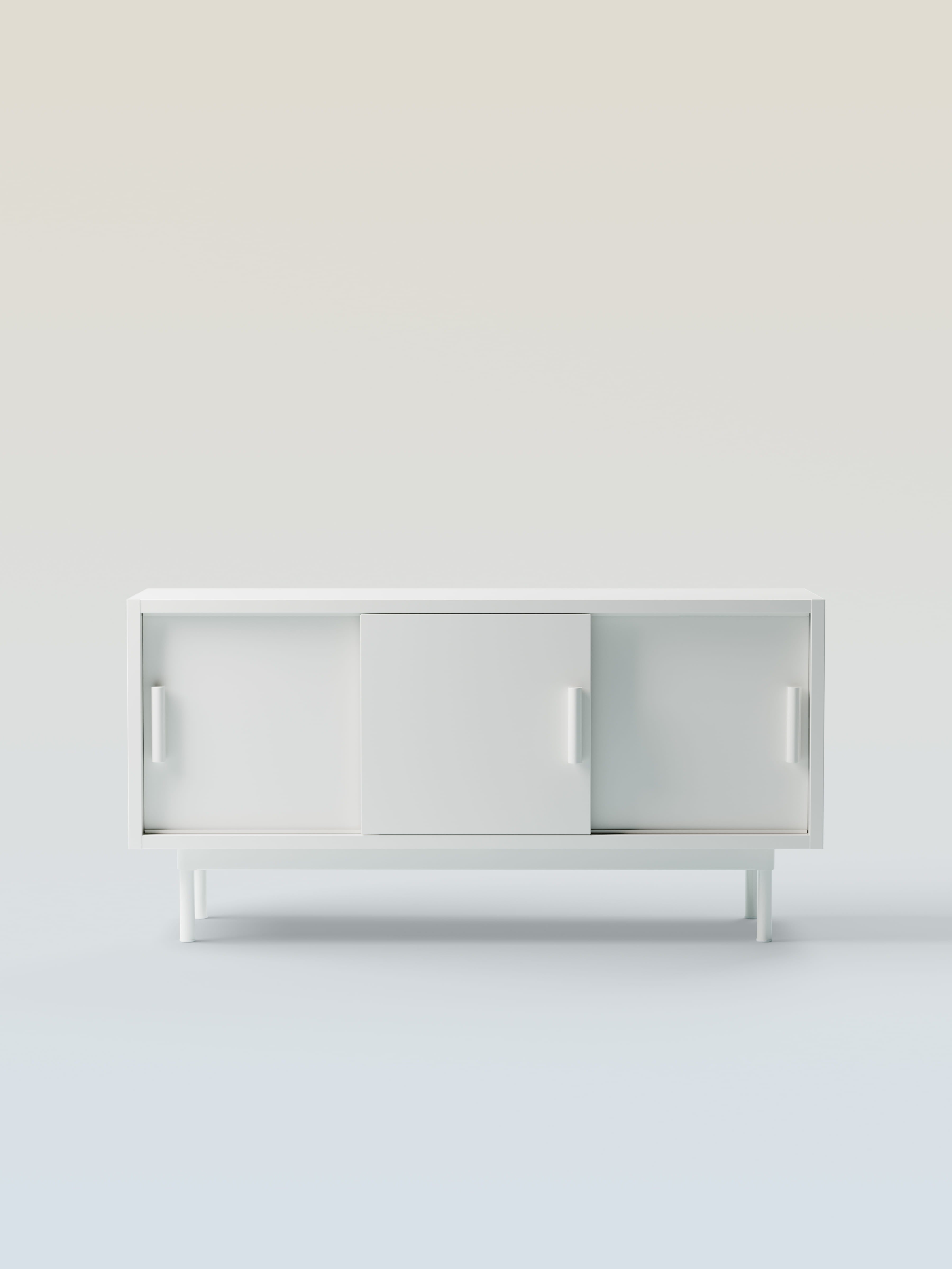 Buffet 3 portes coulissantes - Blanc Pur