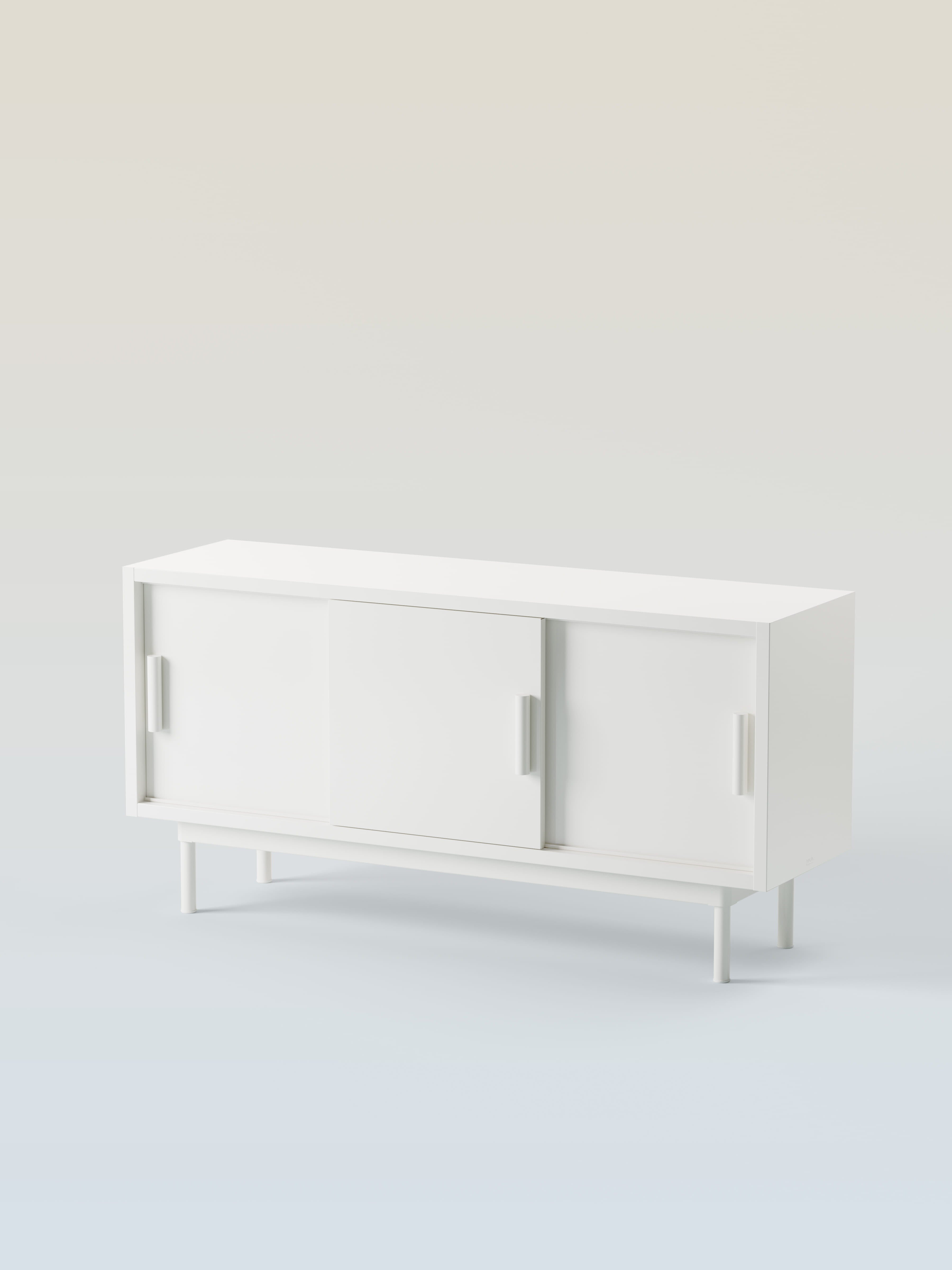 Buffet 3 portes coulissantes - Blanc Pur