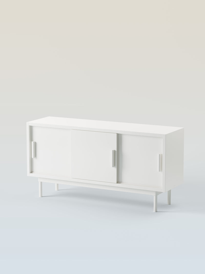 Buffet 3 portes coulissantes - Blanc Pur