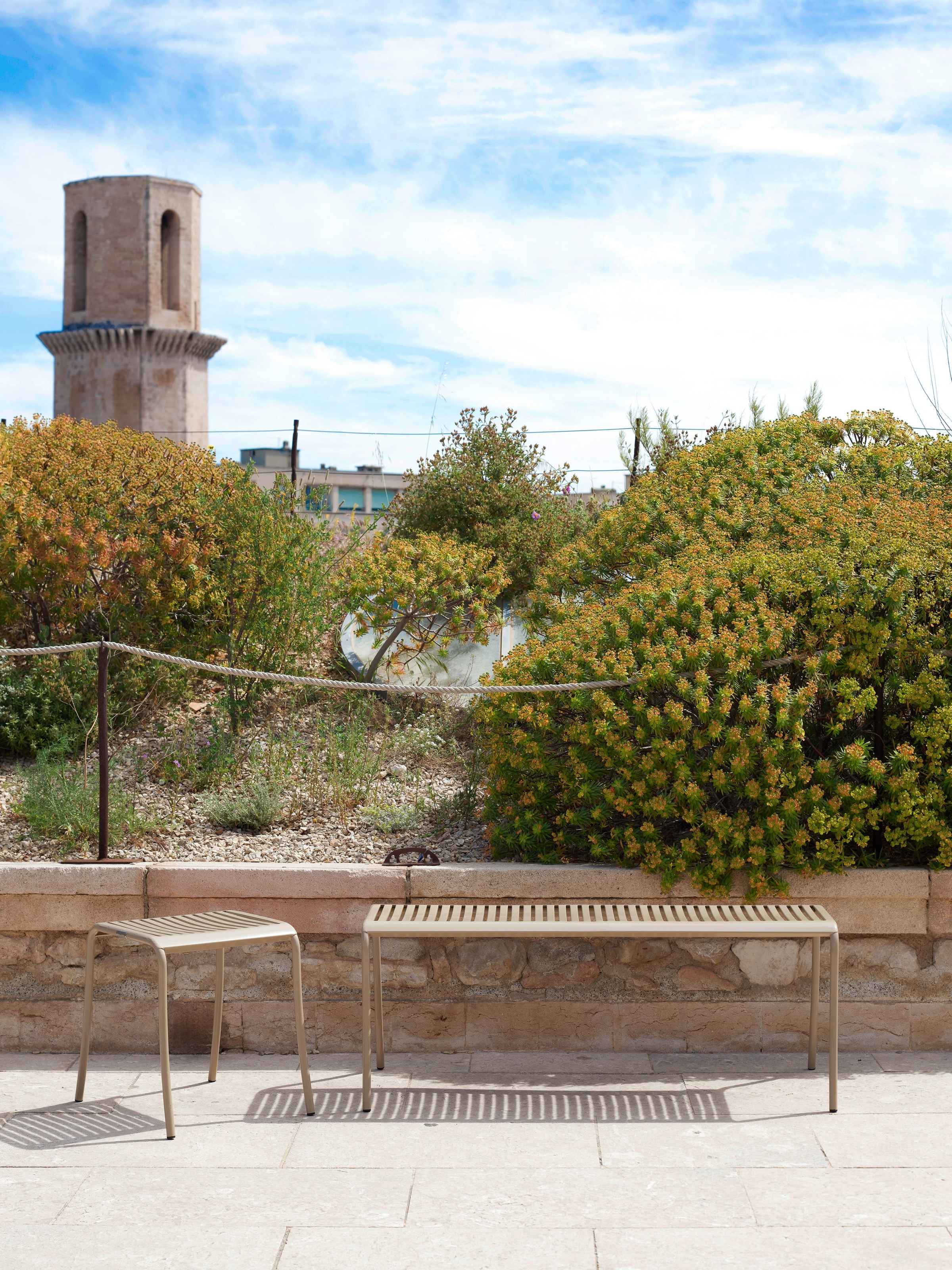 Patio Bench - Grey Beige