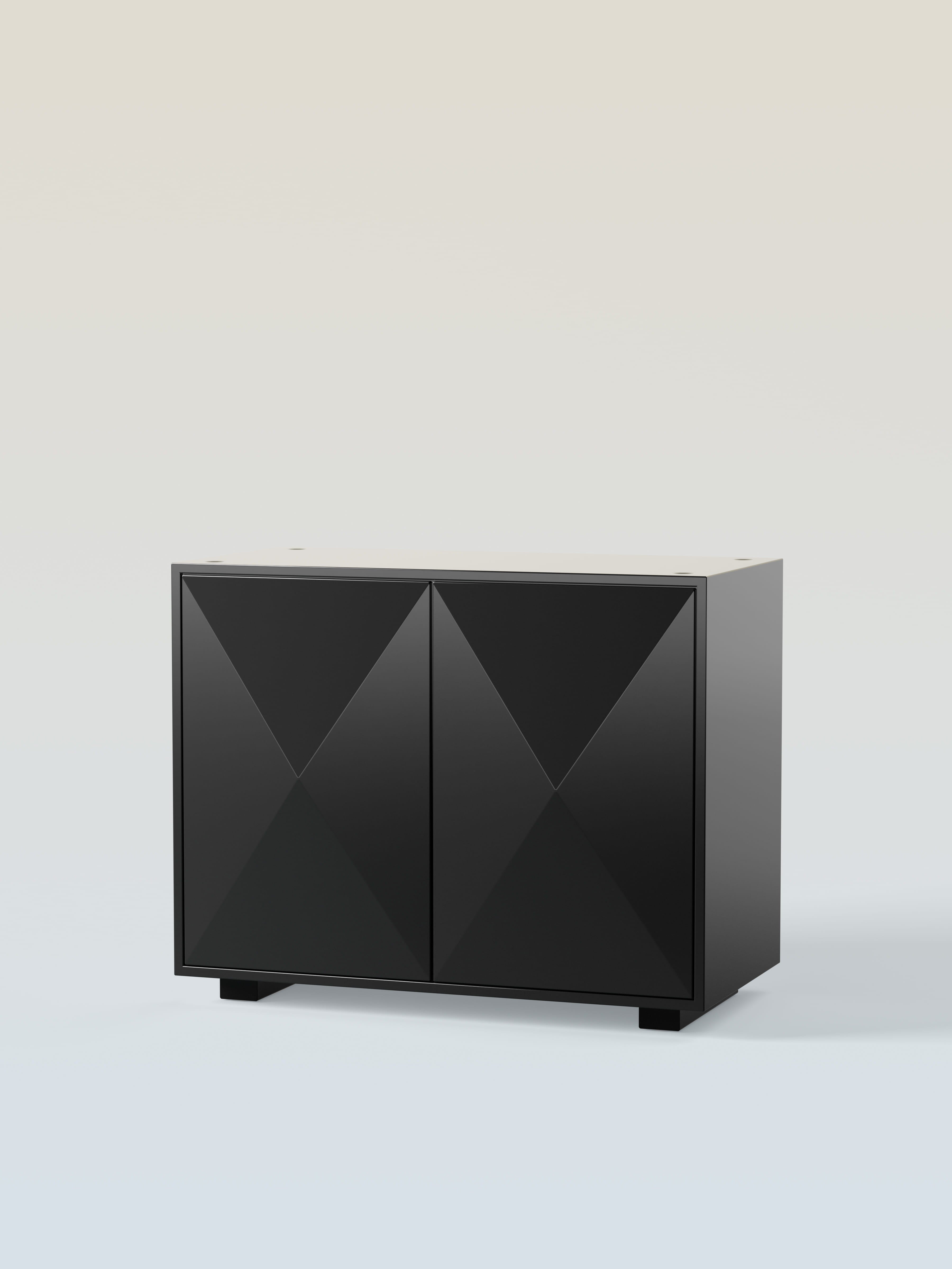 Casier Diamant 2 portes - Noir Foncé