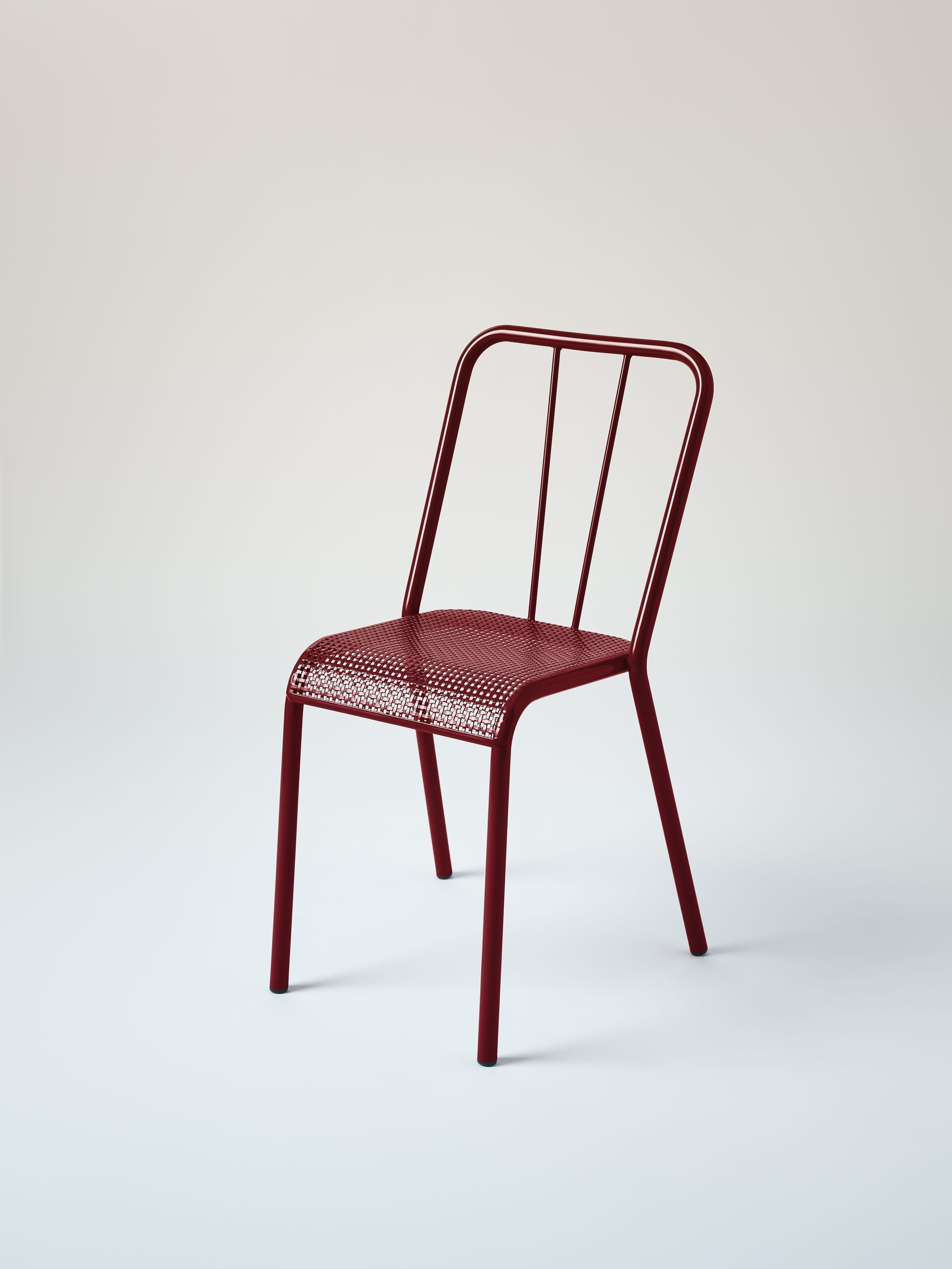Chaise Tressée - Rouge Vin