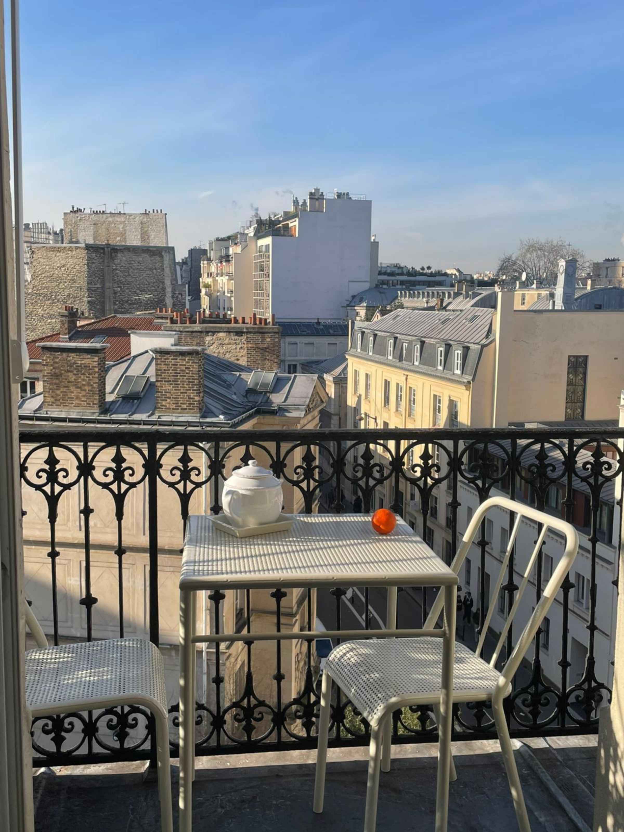 Table café Tressée 60x60 - Blanc Perlé