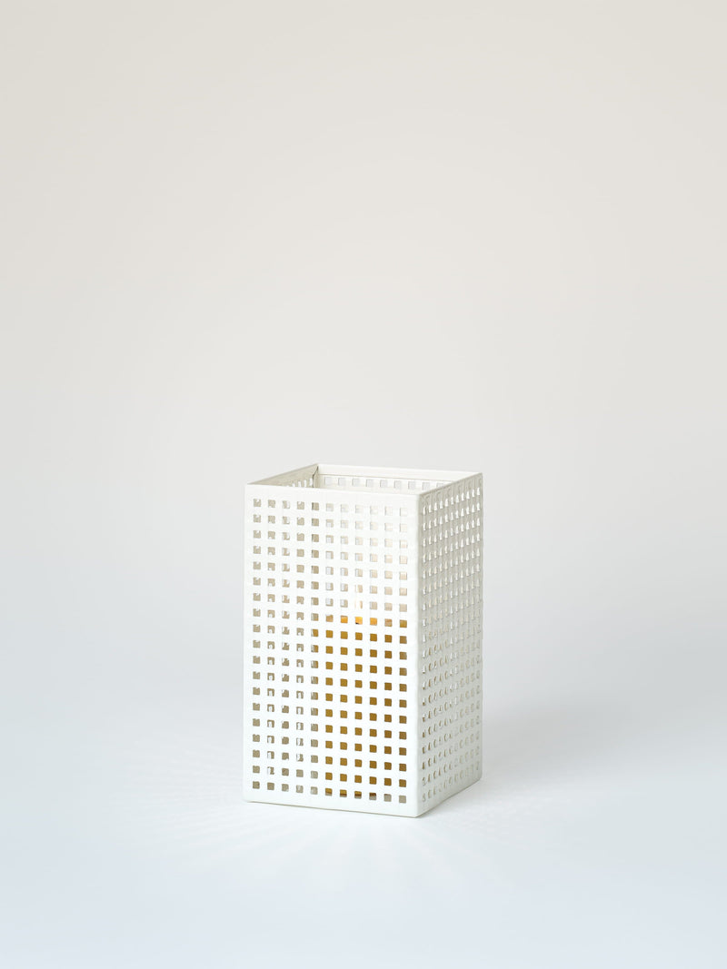 Photophore Tressé taille M - Blanc Pur