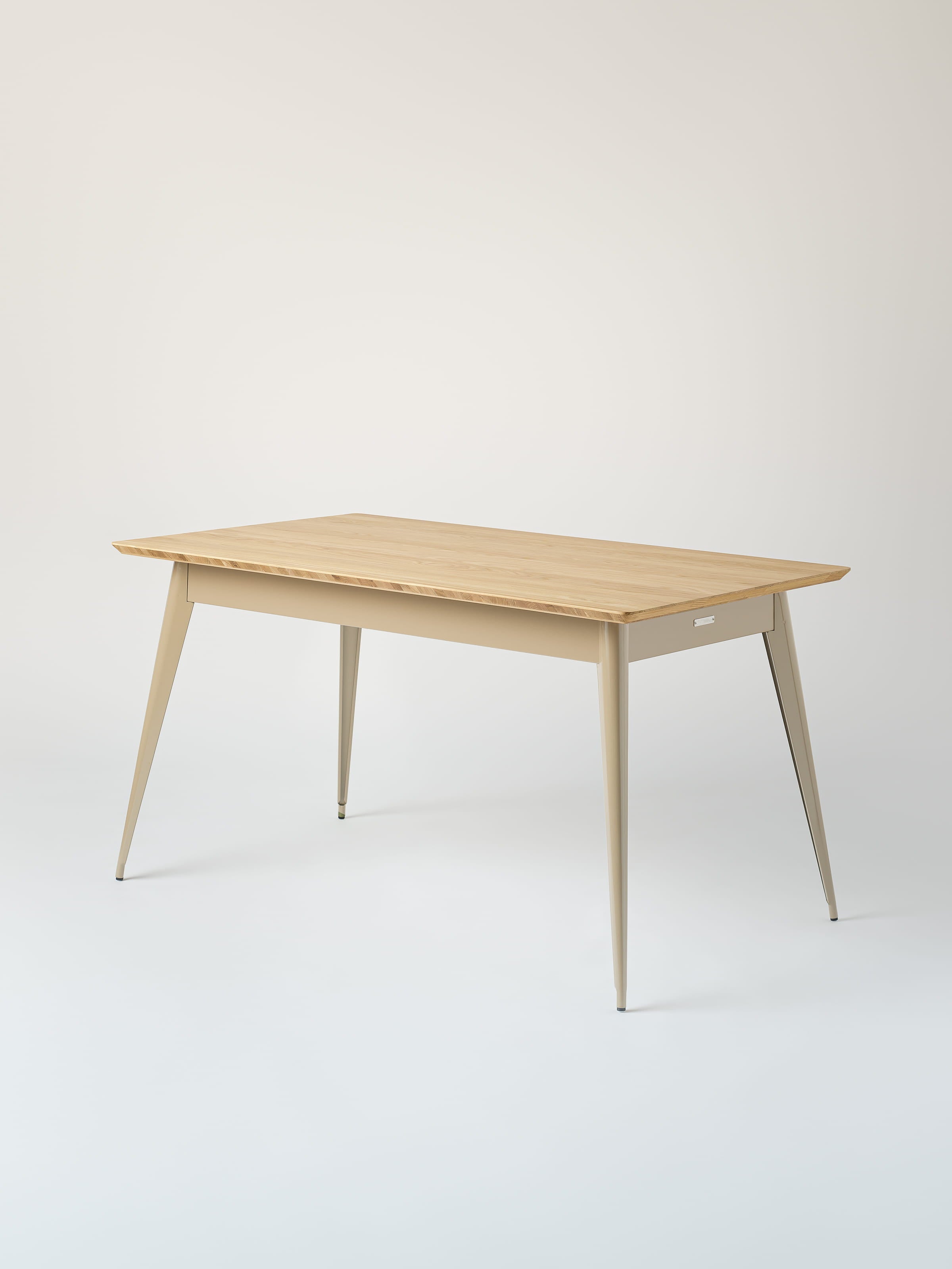 Table 55 140x80 / ​​natural oak top - Grey Beige