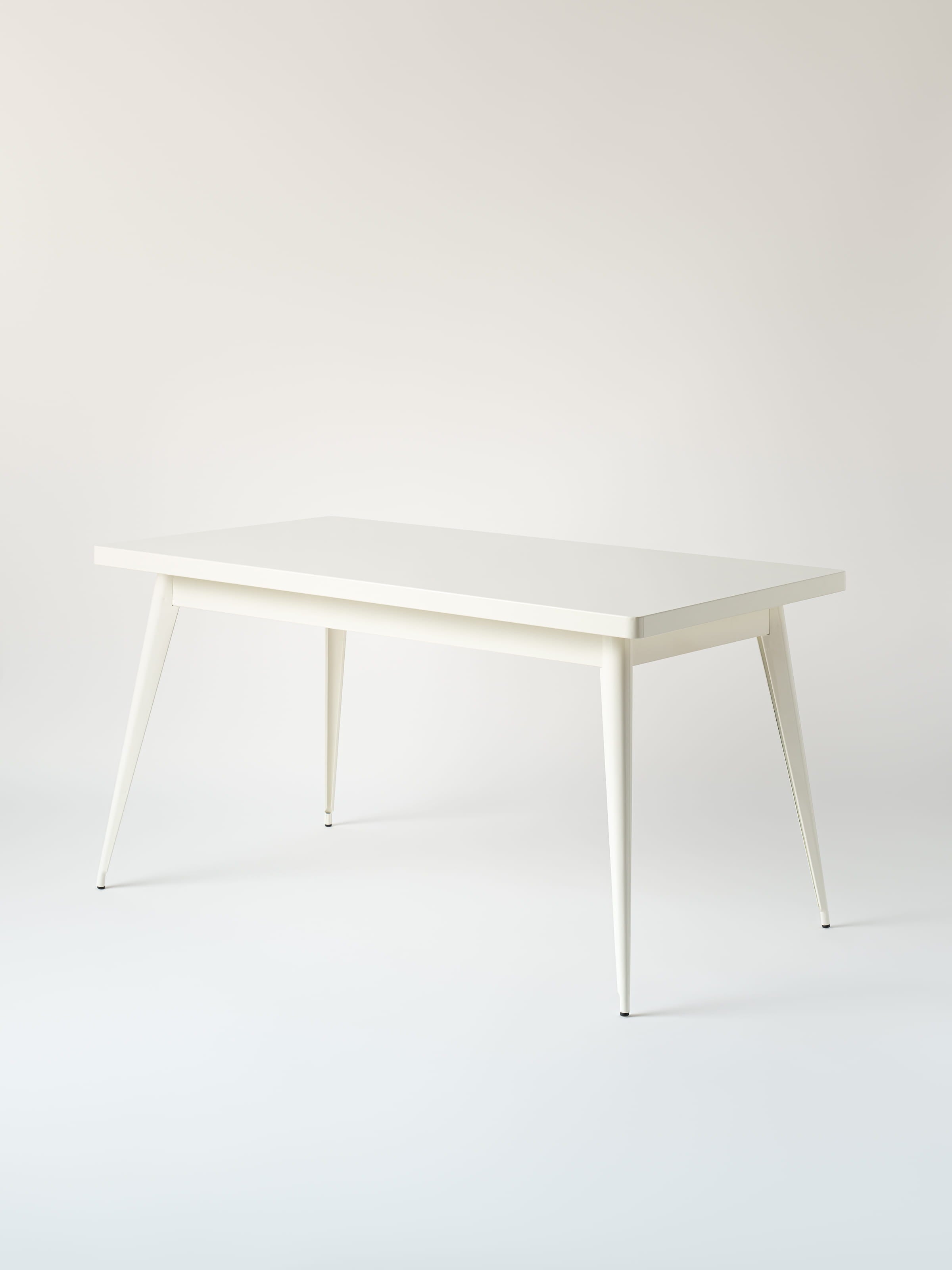 Table 55 140x80 / plateau métal - Blanc Pur