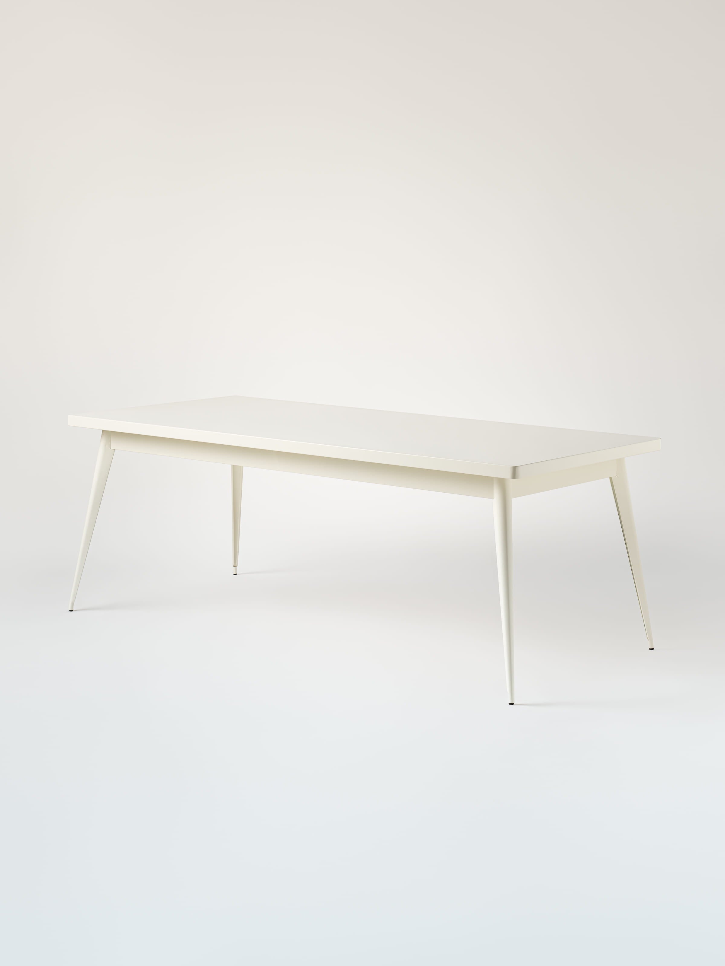 Table 55 200x95 / plateau métal - Blanc Pur