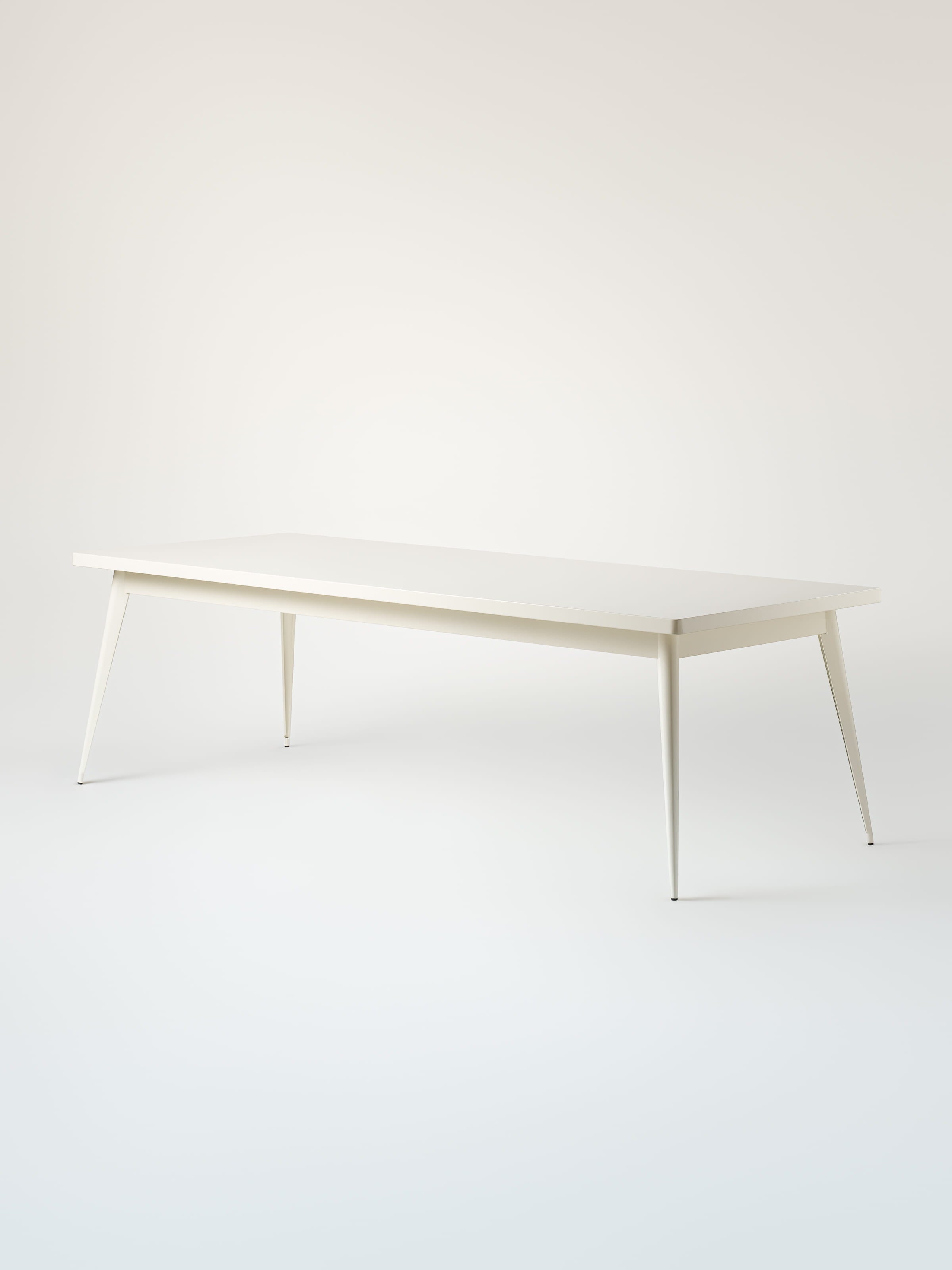 Table 55 240x100 / plateau métal - Blanc Pur