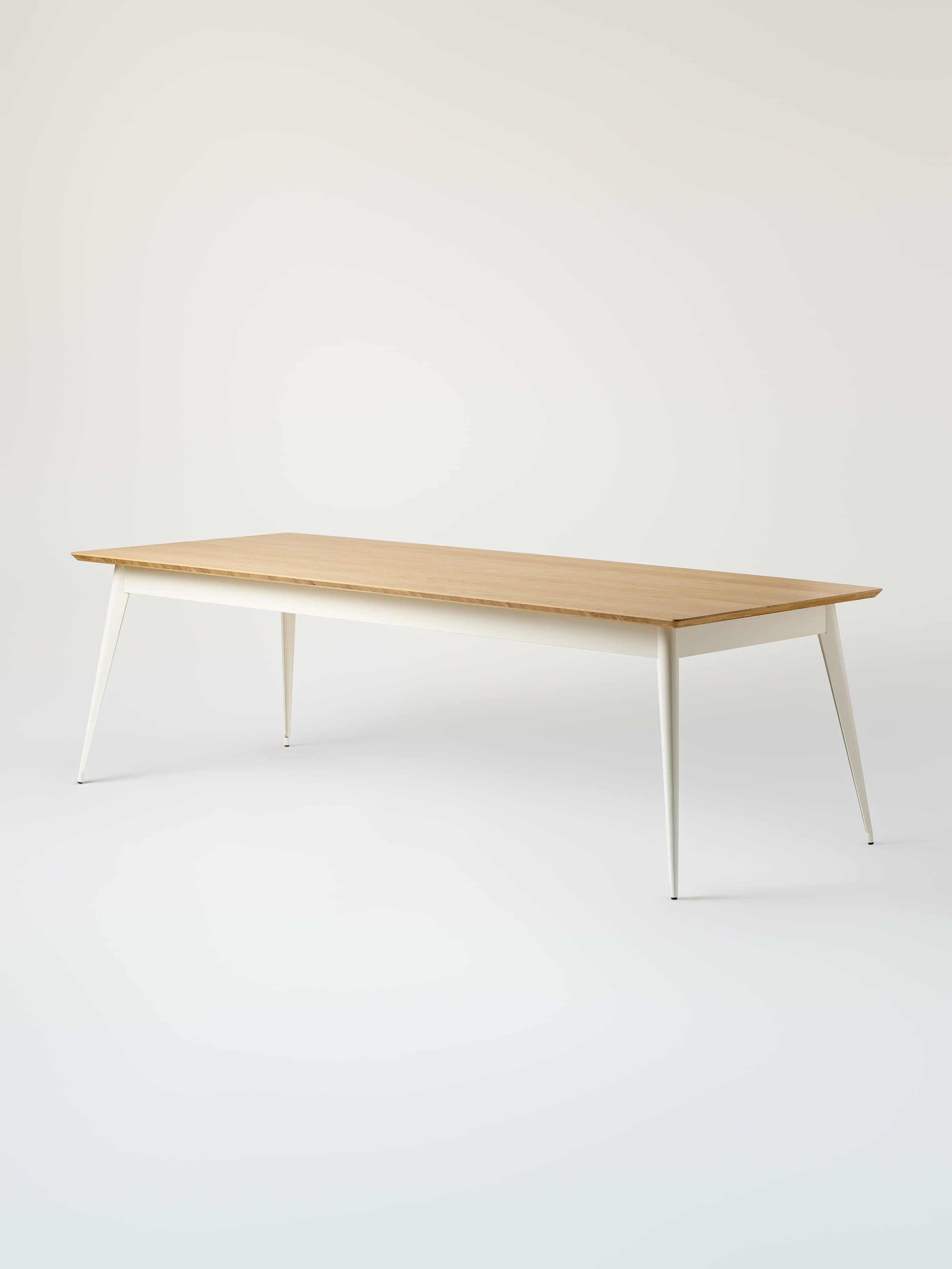 Table 55 240x100 / plateau chêne naturel - Blanc Pur