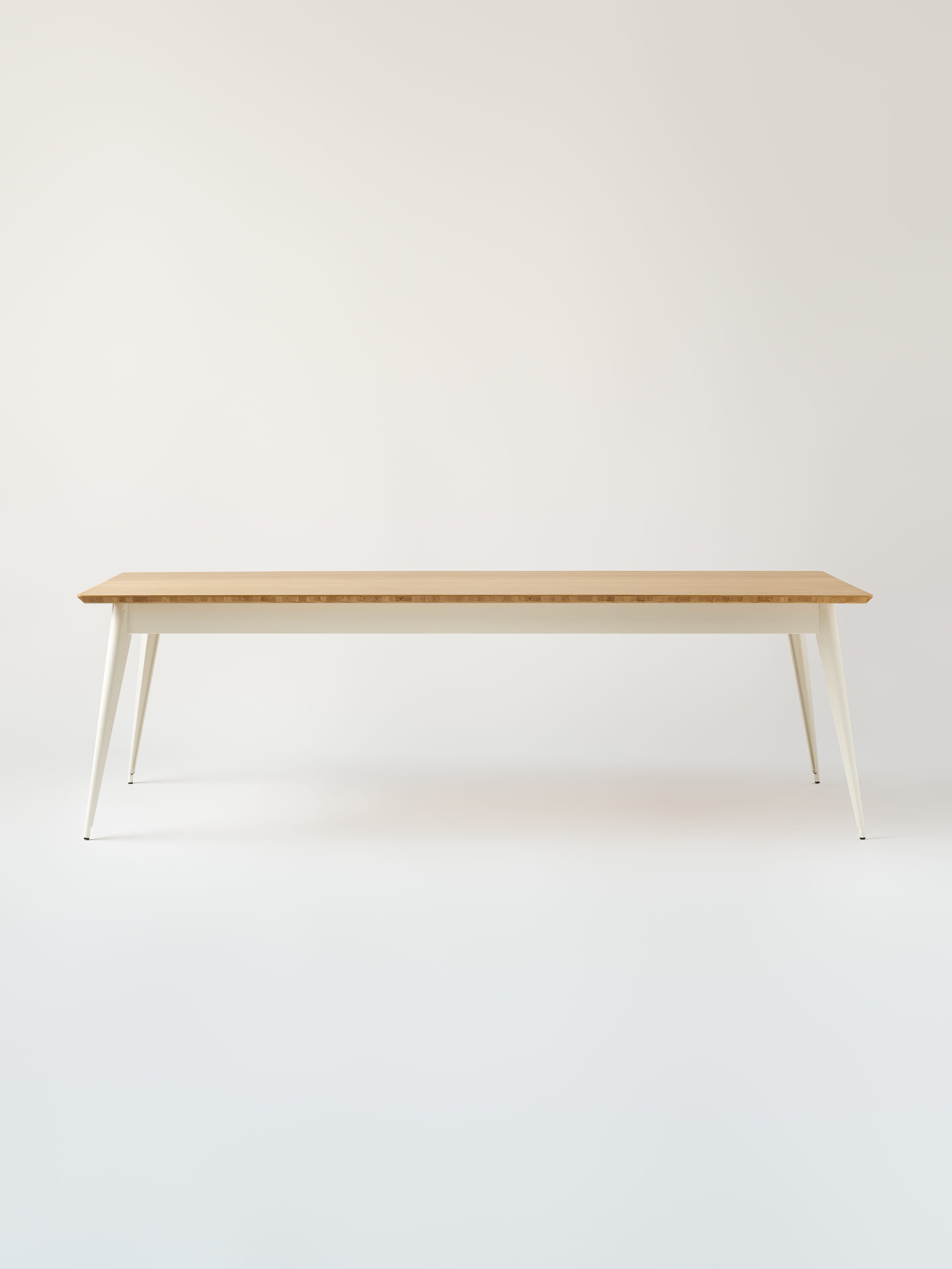 Table 55 240x100 / plateau chêne naturel - Blanc Pur
