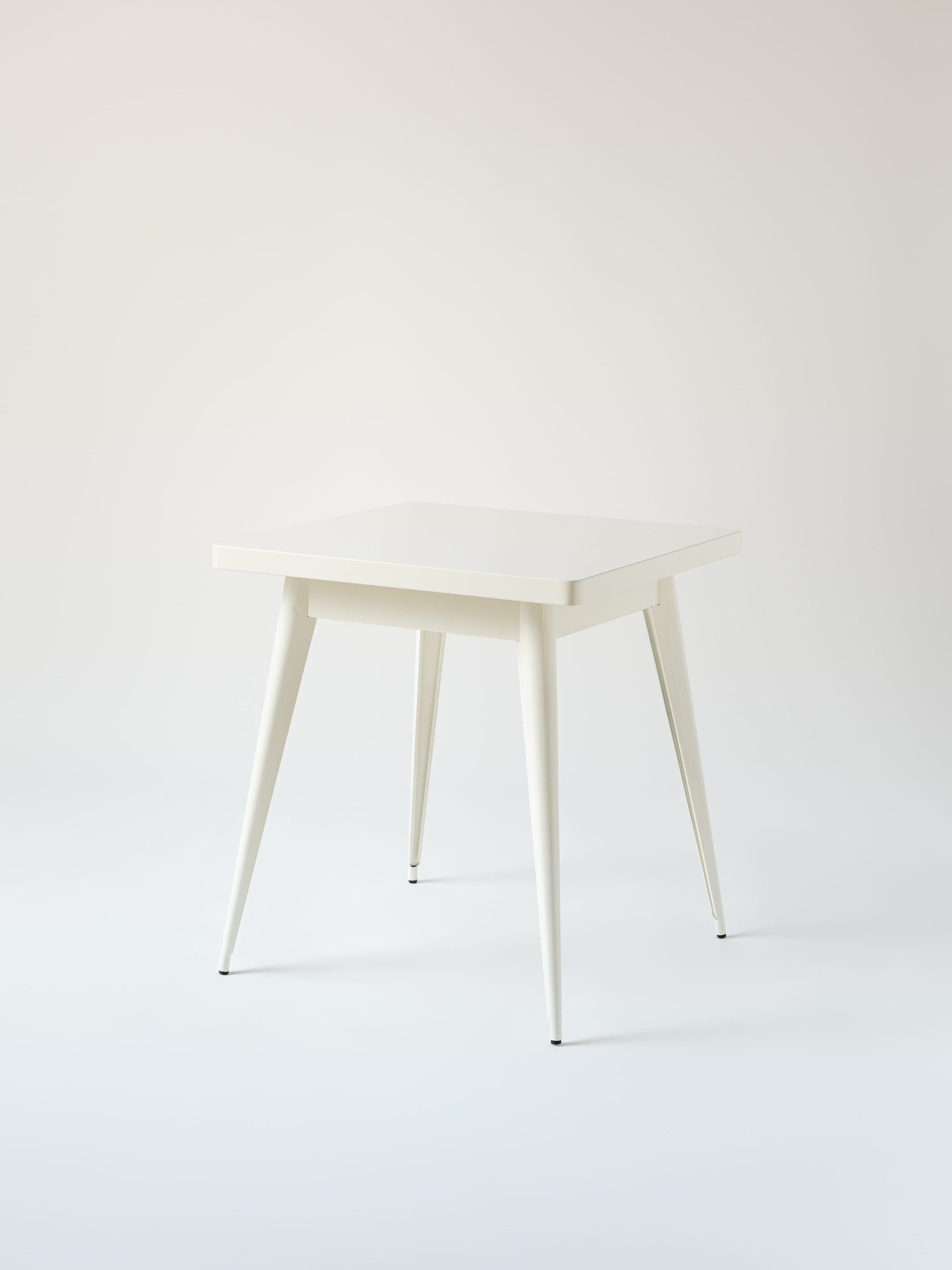 Table café 55 70x70 / plateau métal - Blanc Pur