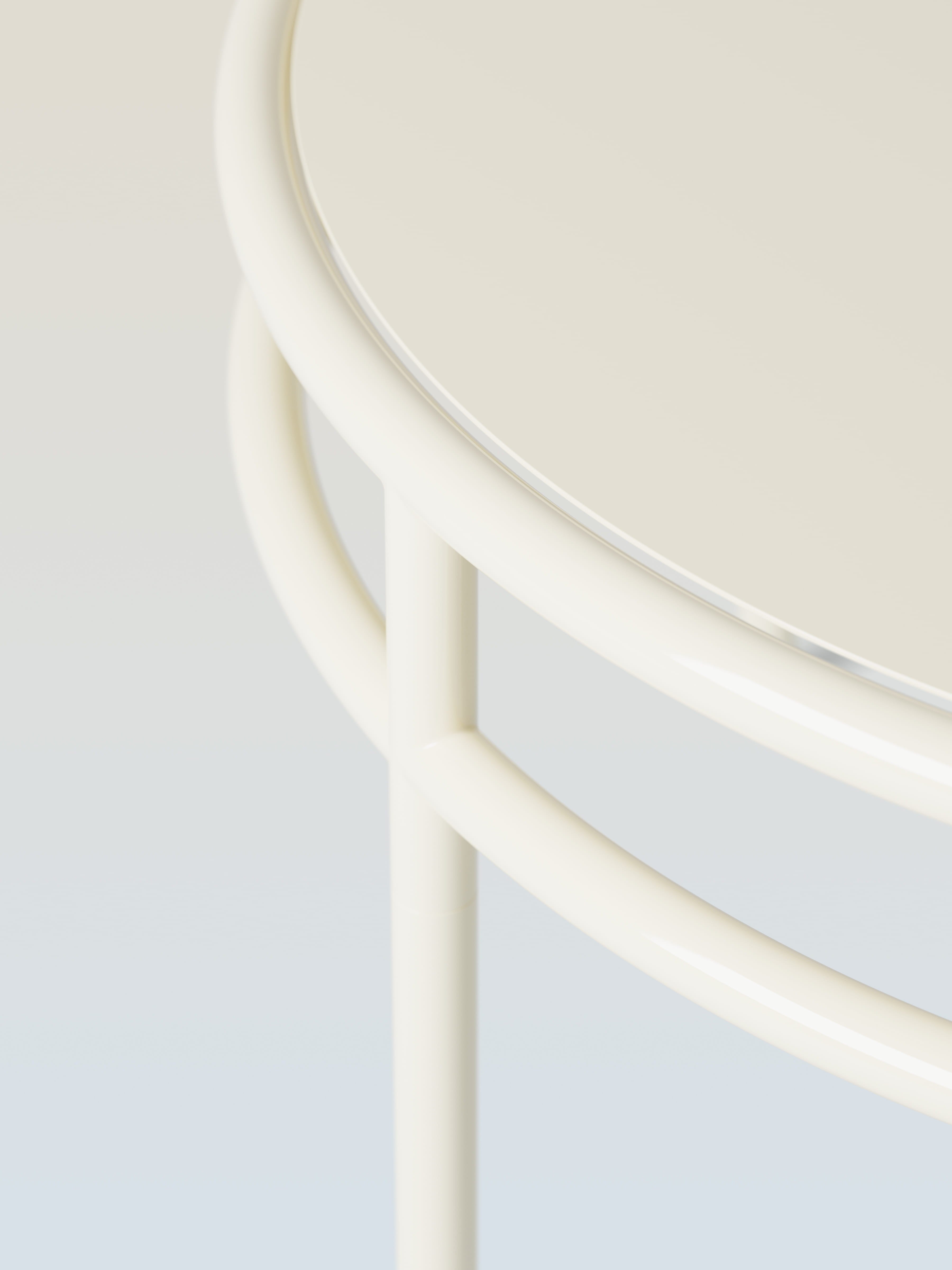 Table basse Epure Ø80 - Brun Vert