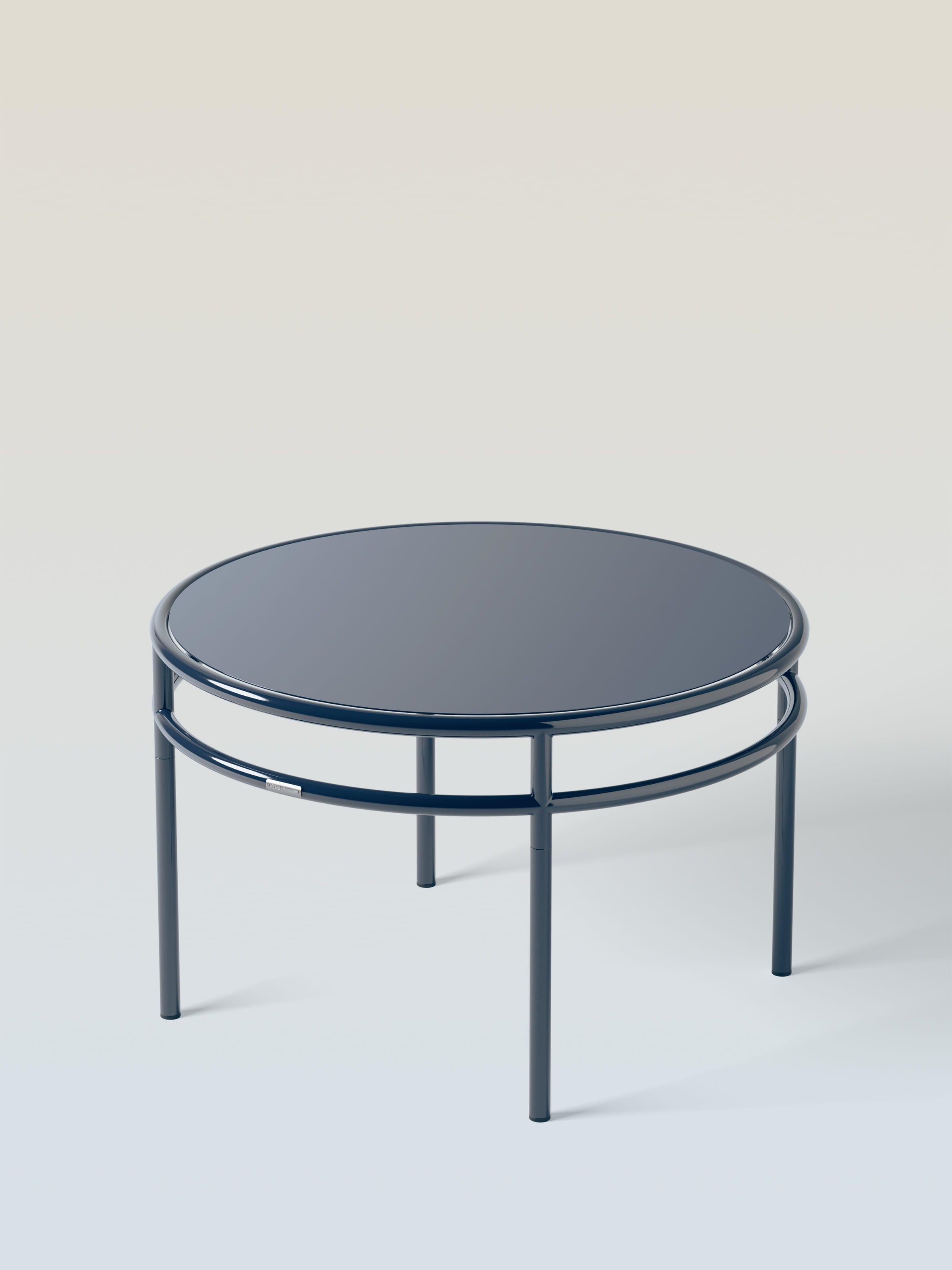 Table basse Epure Ø80 - Bleu Noir