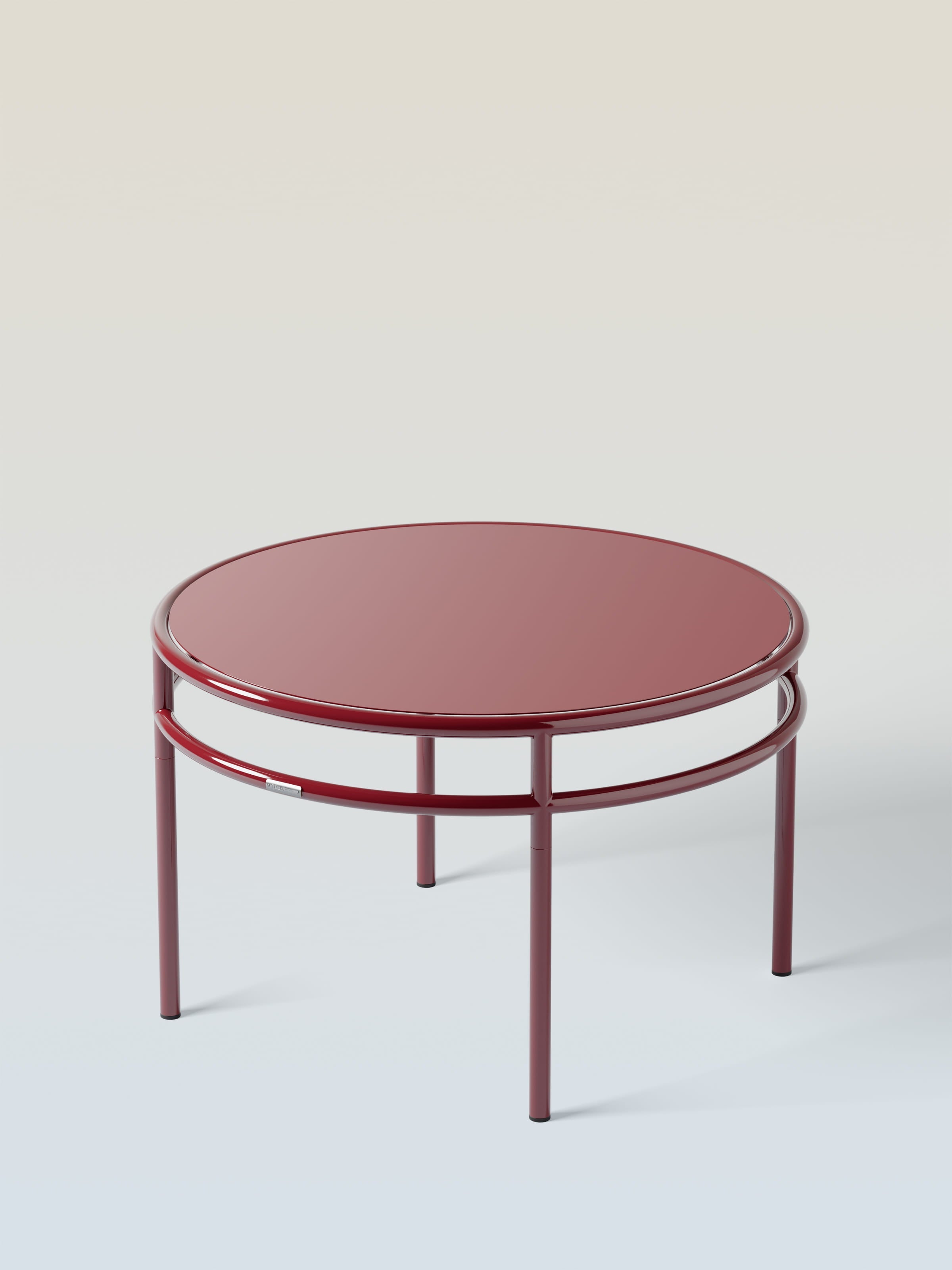 Table basse Epure Ø80 - Rouge Vin