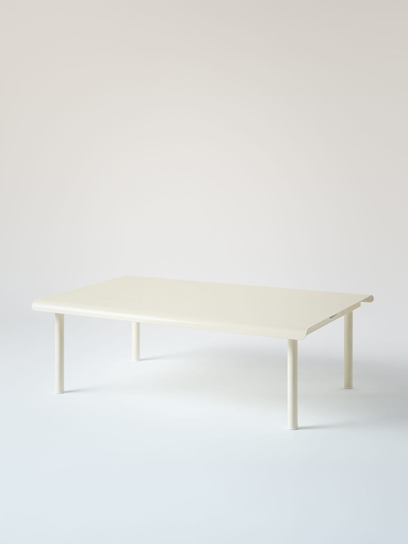 Table basse Patio 110x70 - Blanc Perlé