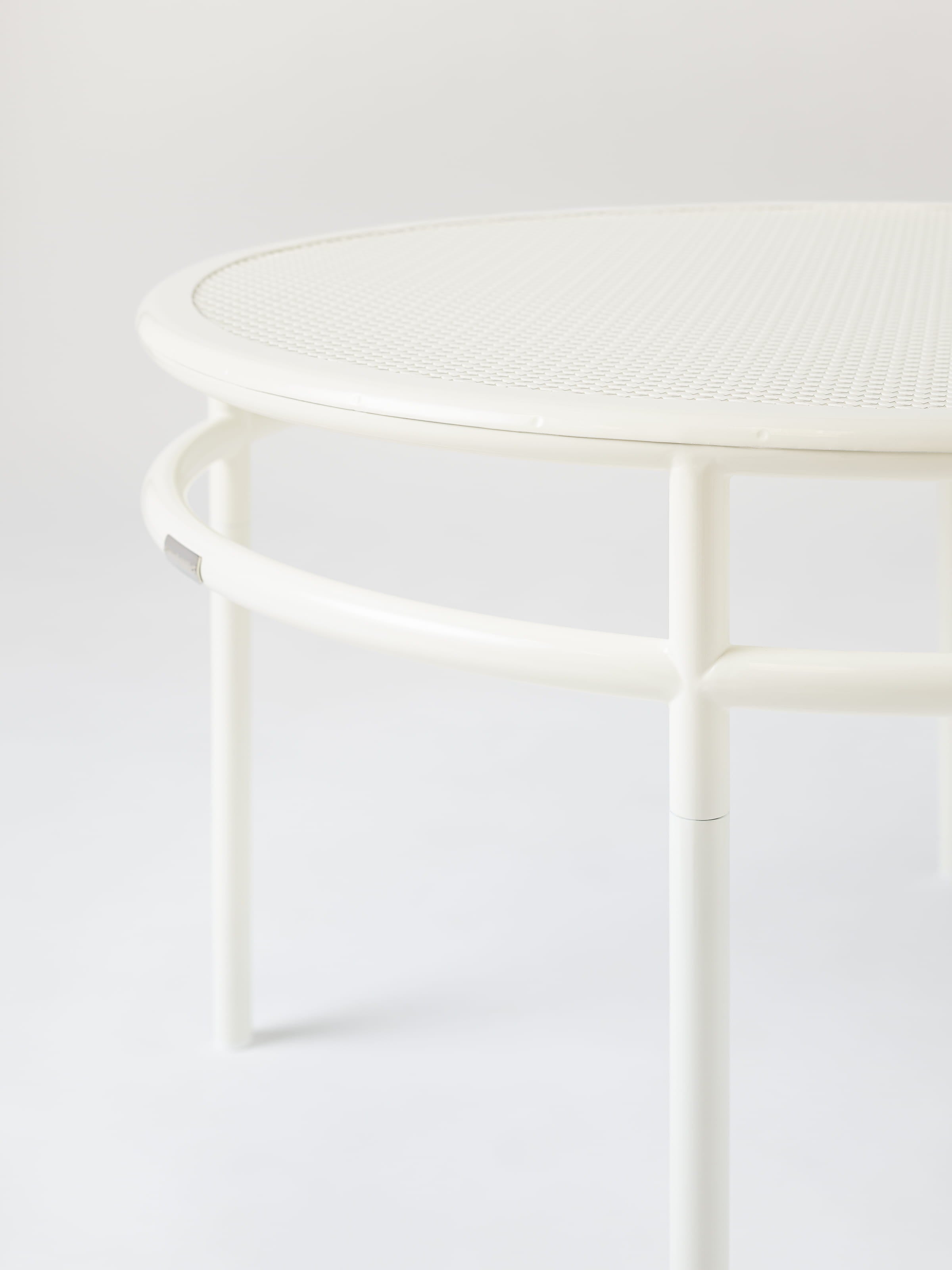 Table basse Tressée Ø80 - Brun Vert