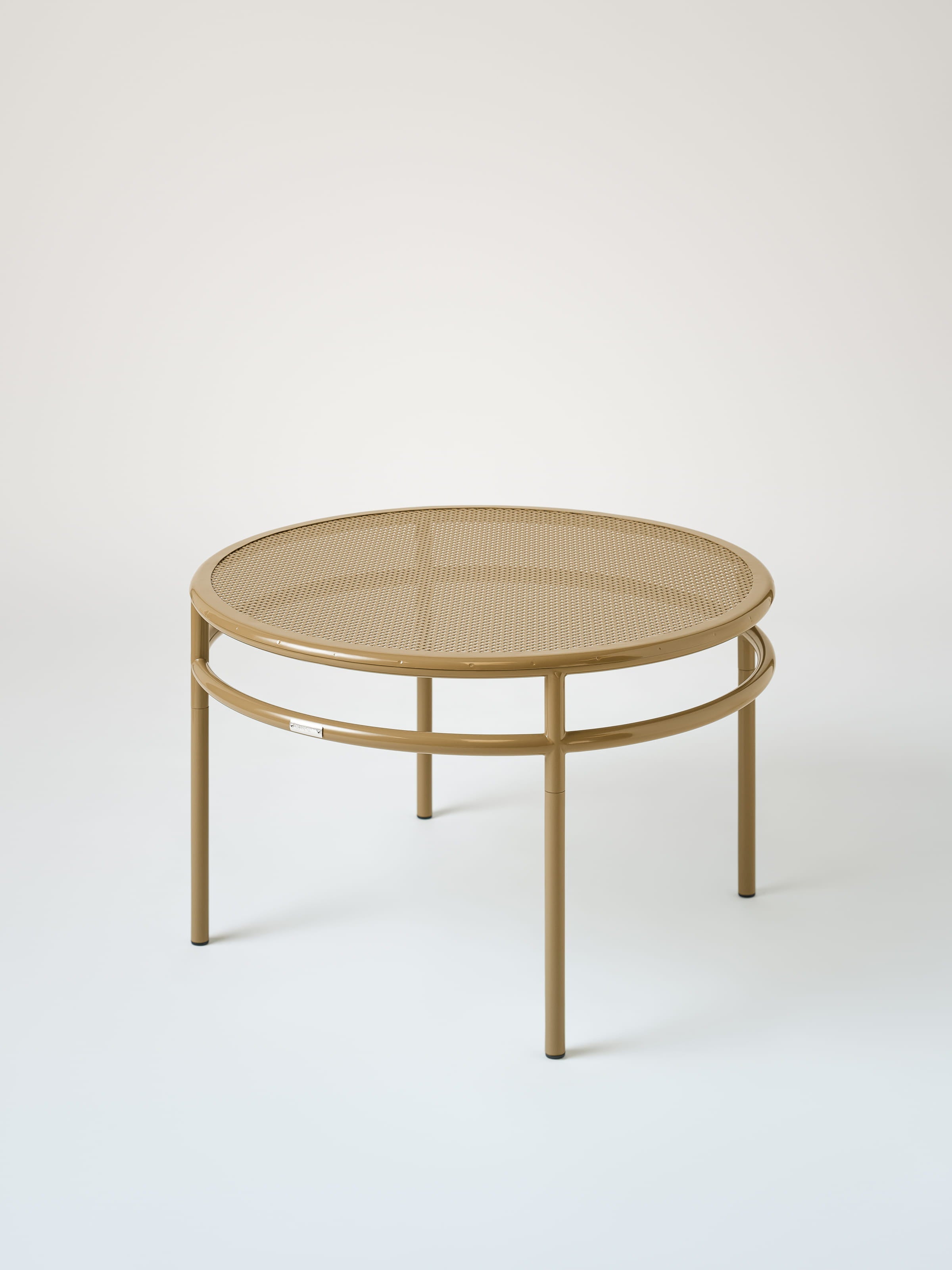 Table basse Tressée Ø80 - Brun Vert