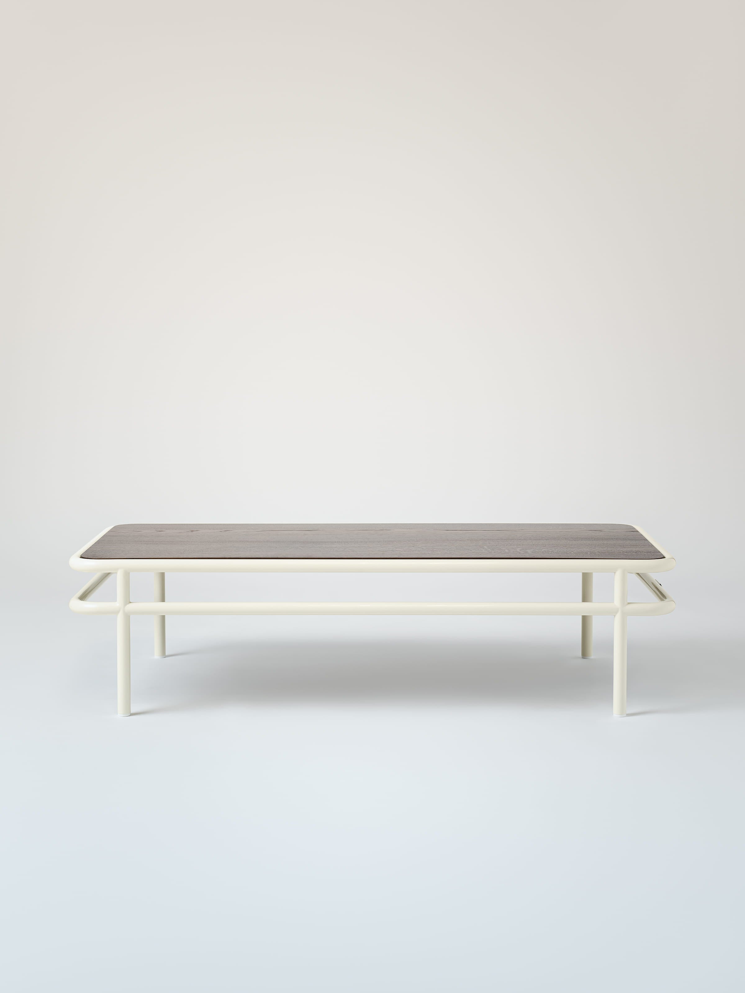 Table basse UD 120x60 / plateau chêne teinté noyer - Brun Noir