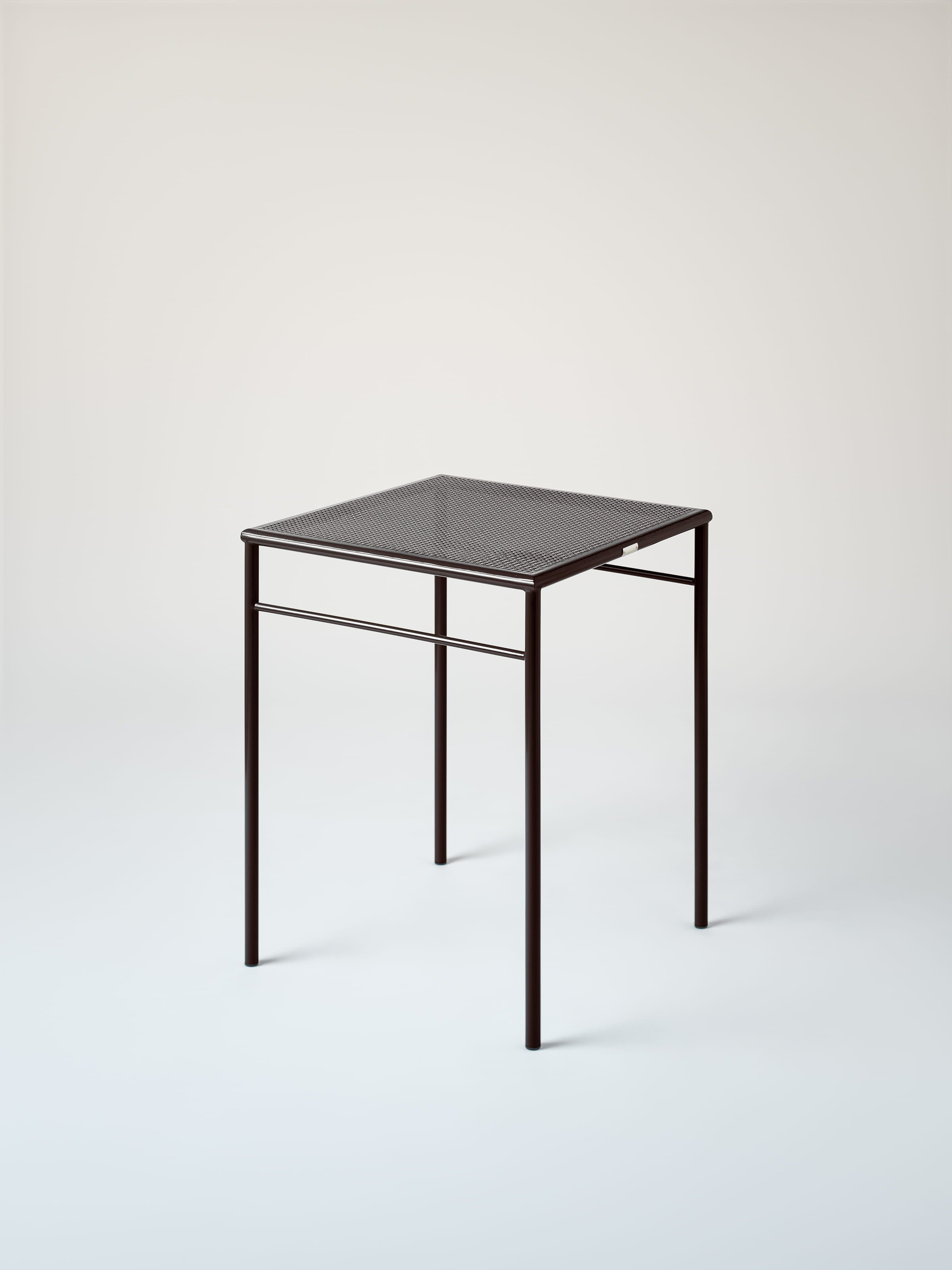 Table café Tressée 60x60 - Brun Noir