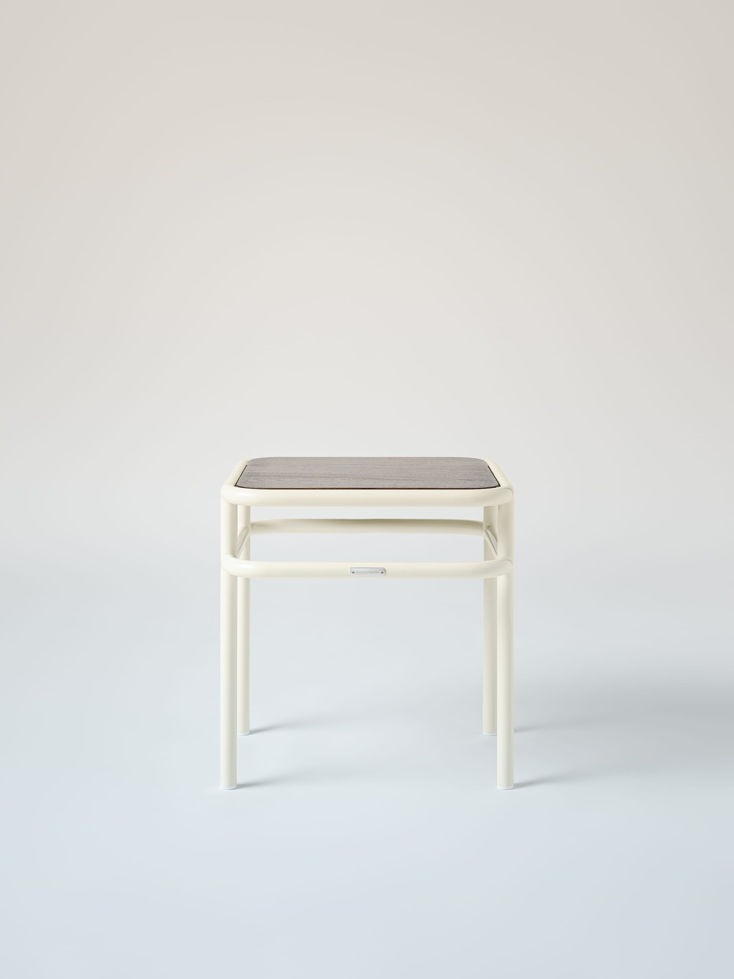 UD side table / walnut-stained oak top - Black Brown