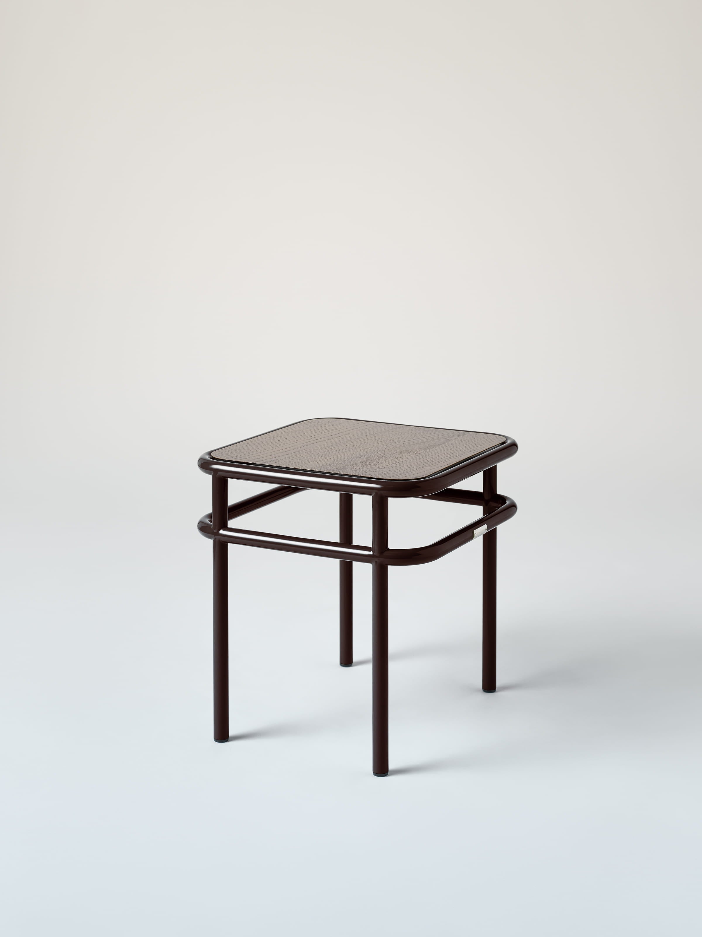 Table d'appoint UD / plateau chêne teinté noyer - Brun Noir