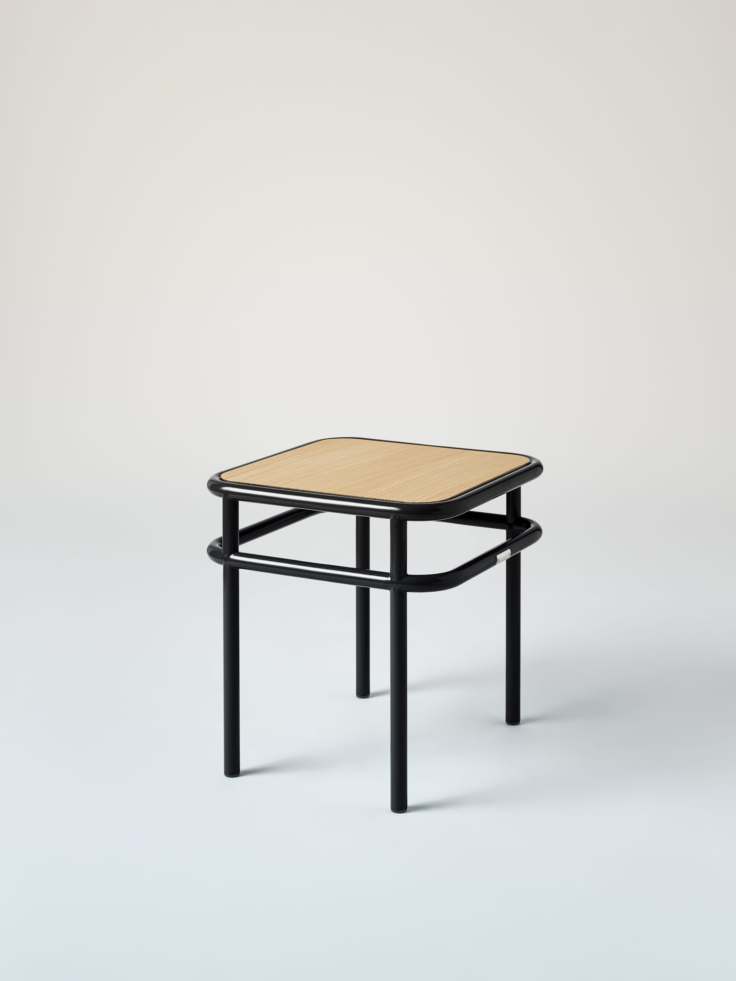 Table d'appoint UD / plateau chêne naturel - Noir Foncé