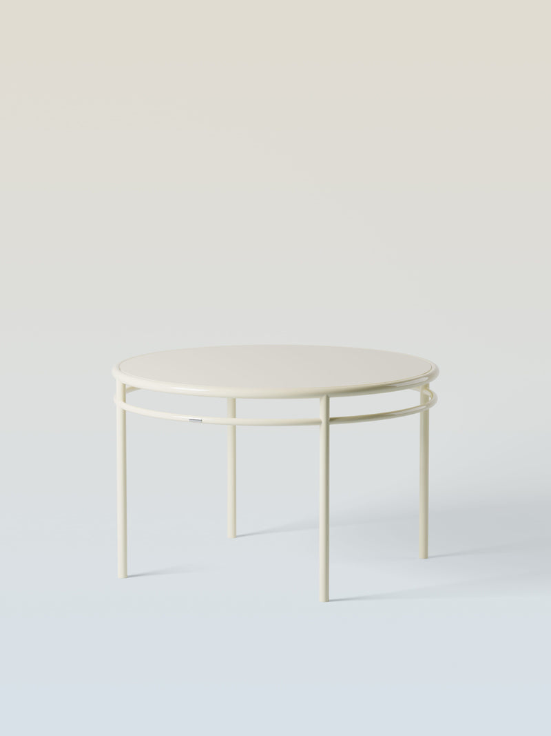 Table Epure Ø120 - Blanc Perlé