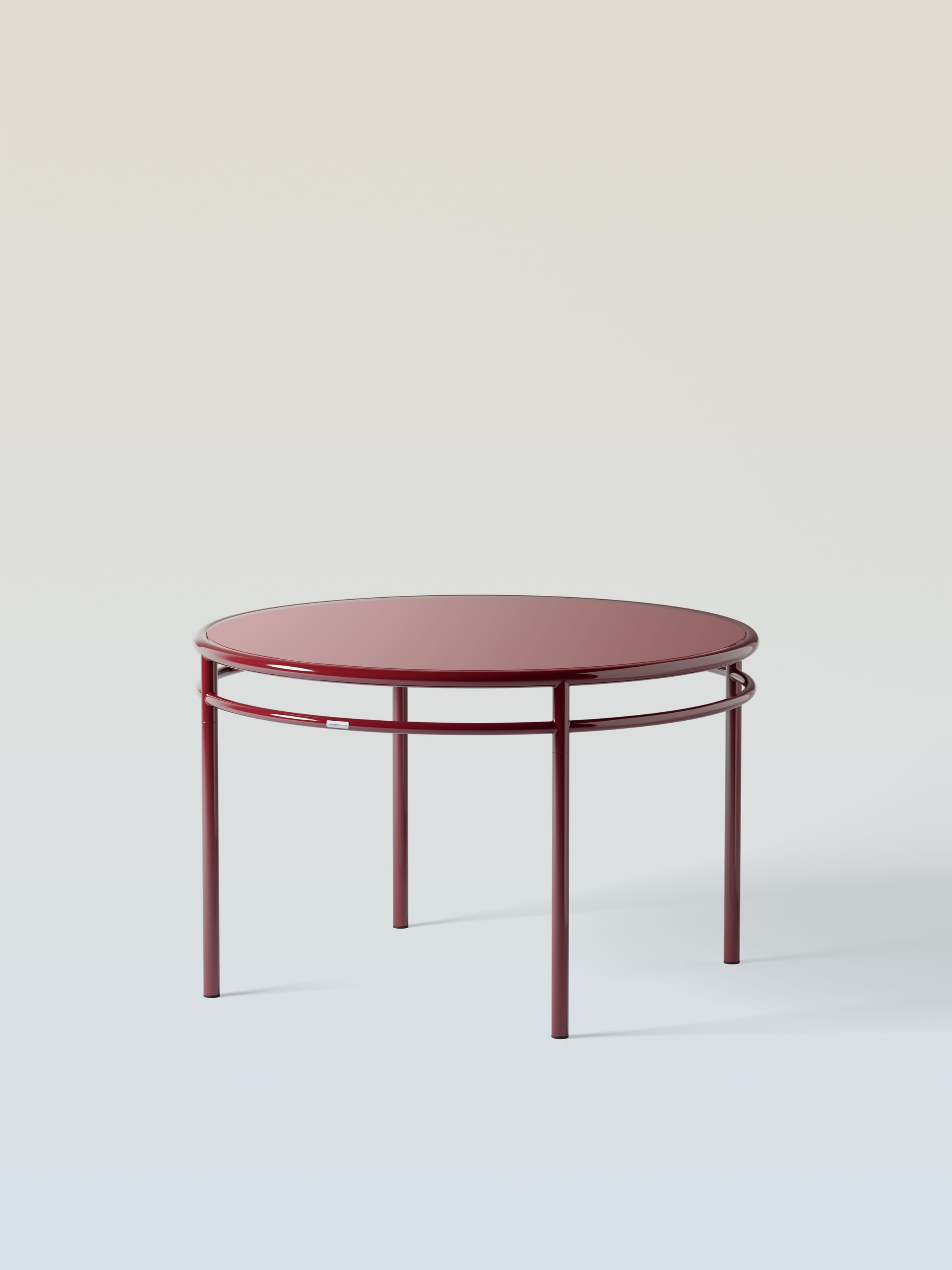 Table Epure Ø120 - Rouge Vin