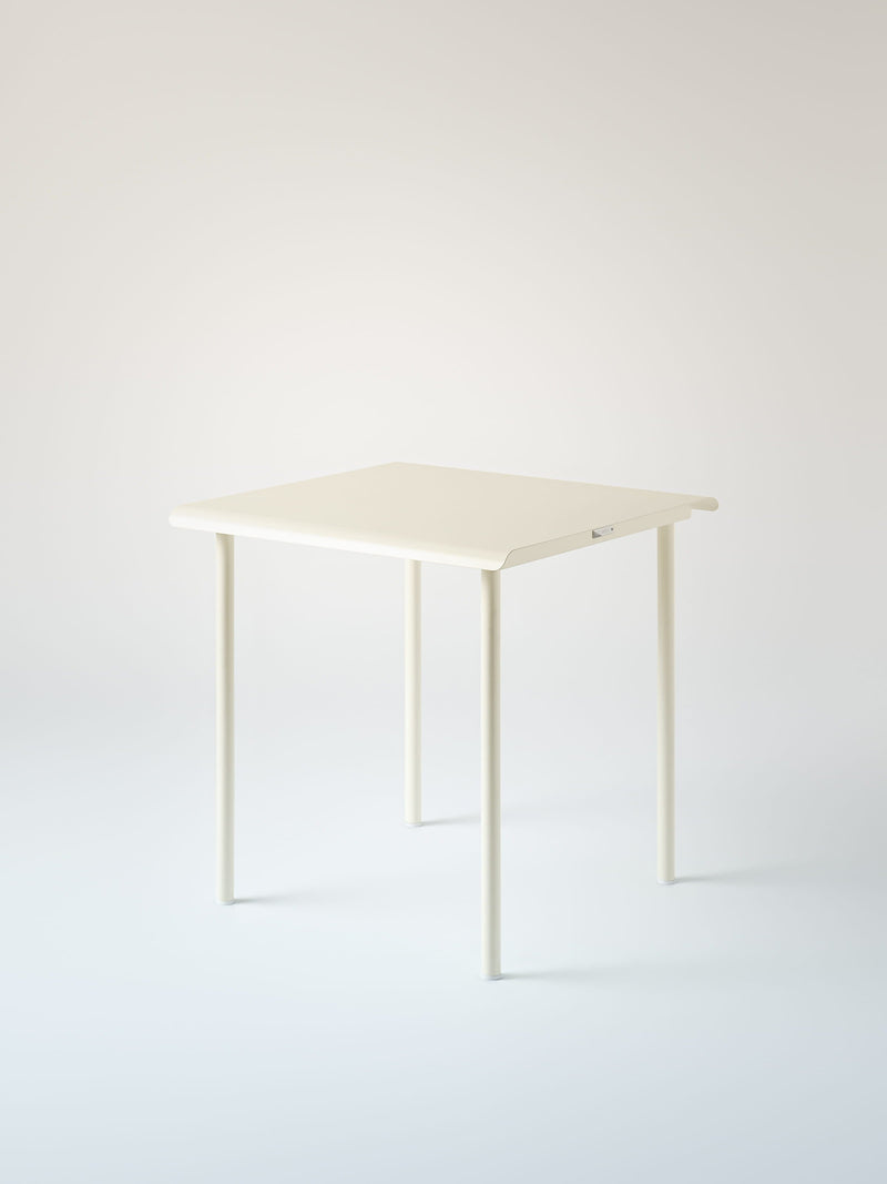 Table café Patio 75x75 - Blanc Perlé