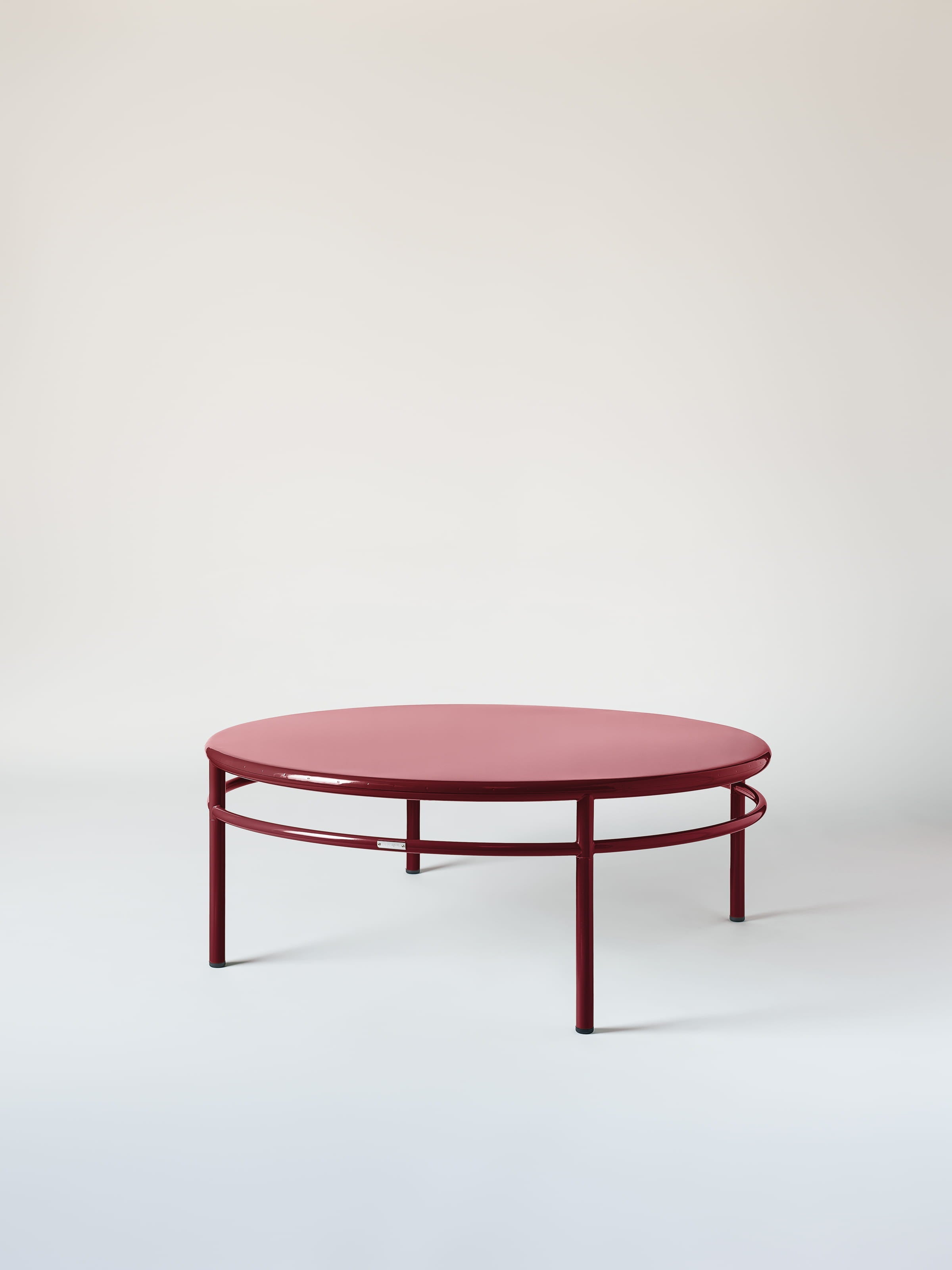Table basse T37 Ø120 - Rouge Vin