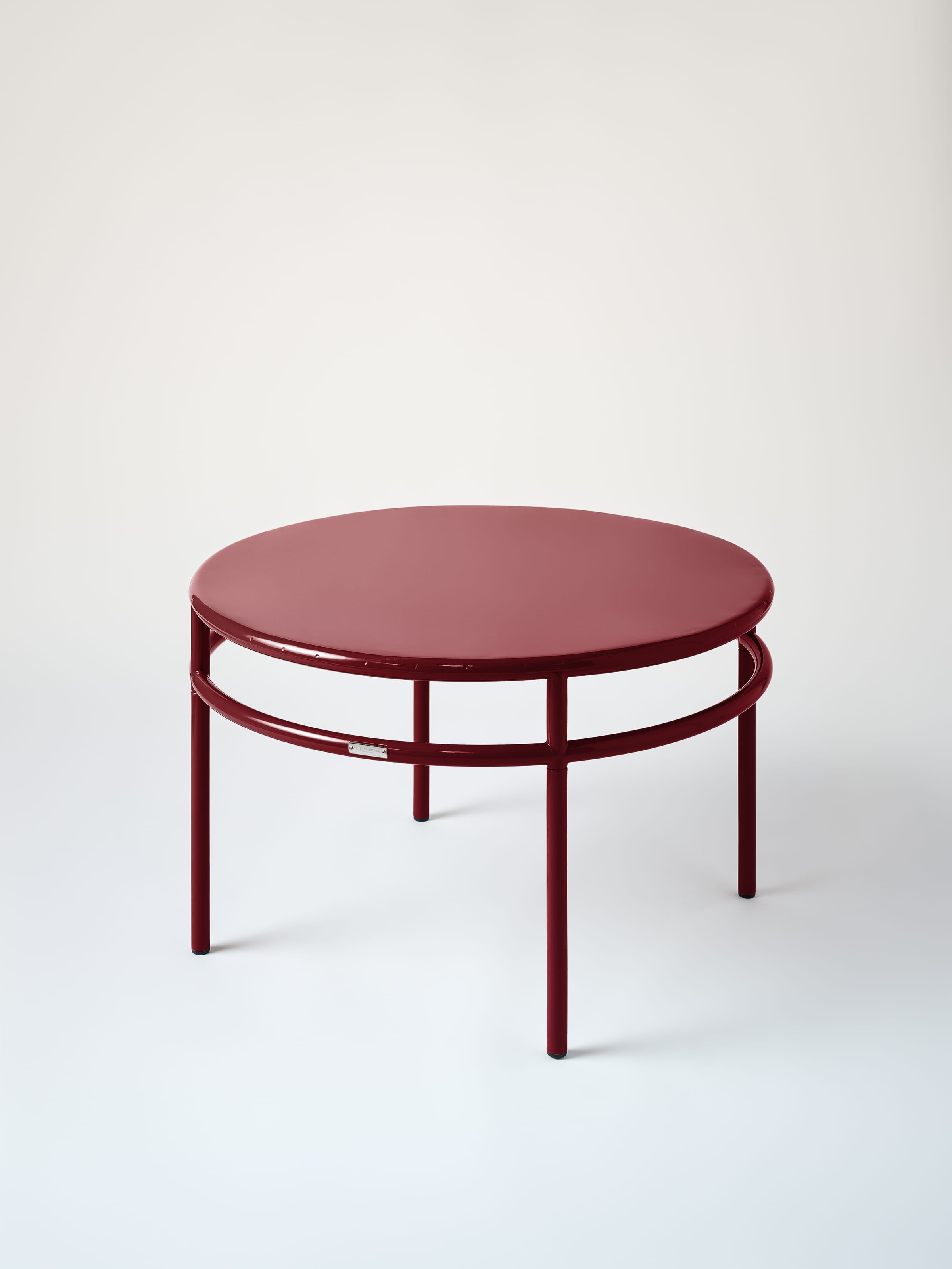 Table basse T37 Ø80 - Rouge Vin