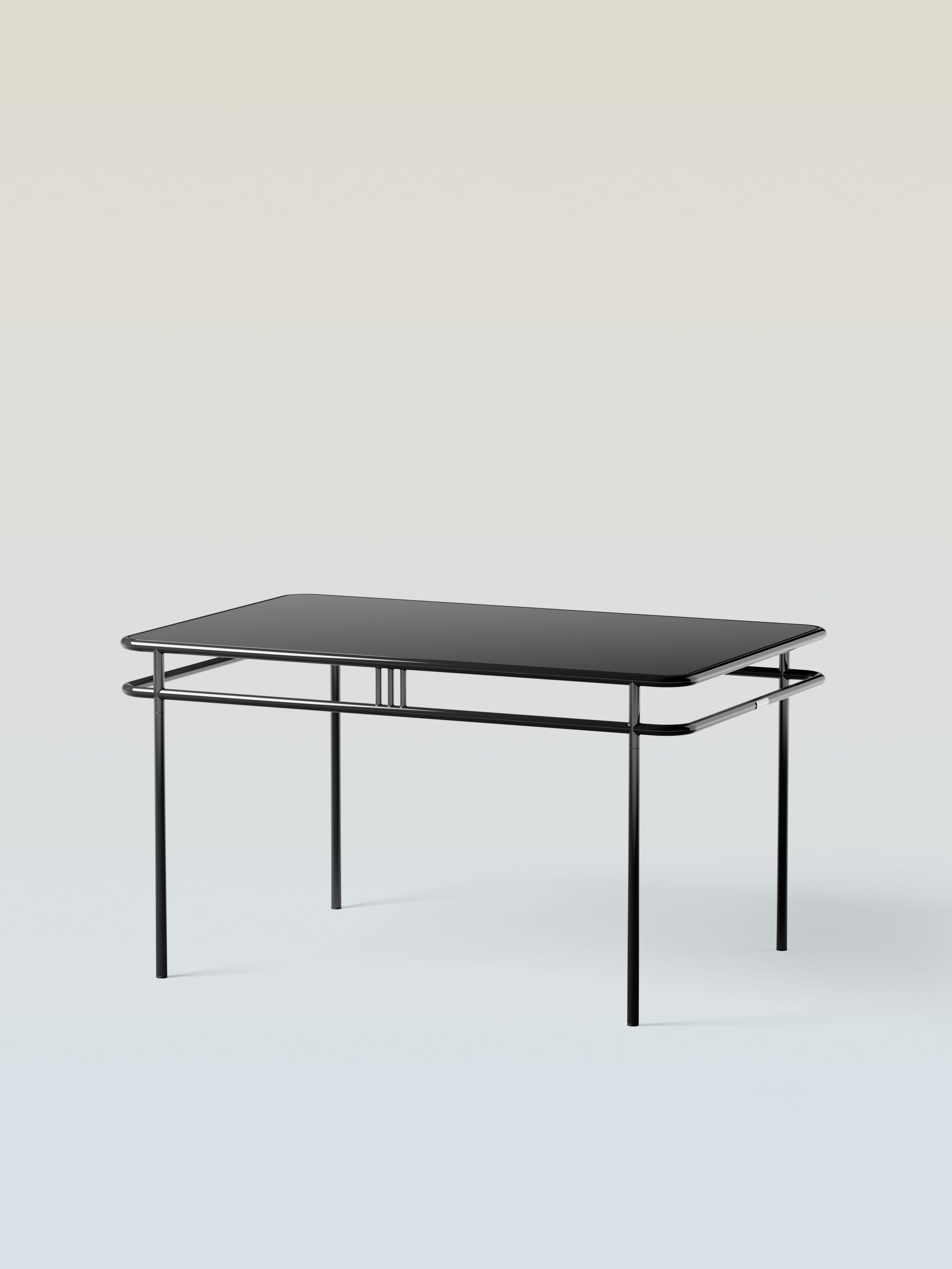 Table UD 140x90 / plateau métal - Noir Foncé