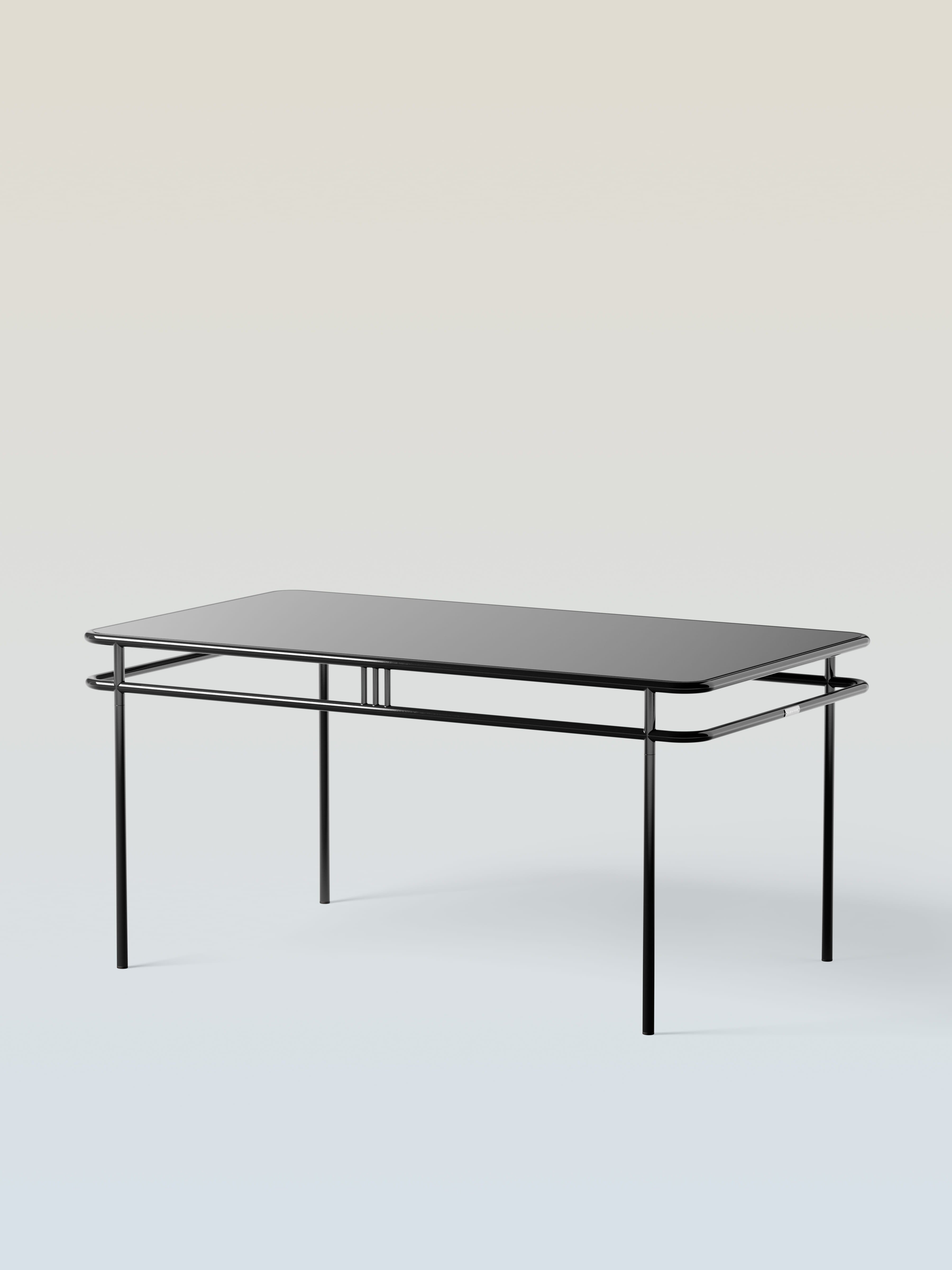 Table UD 160x90 / plateau métal - Noir Foncé