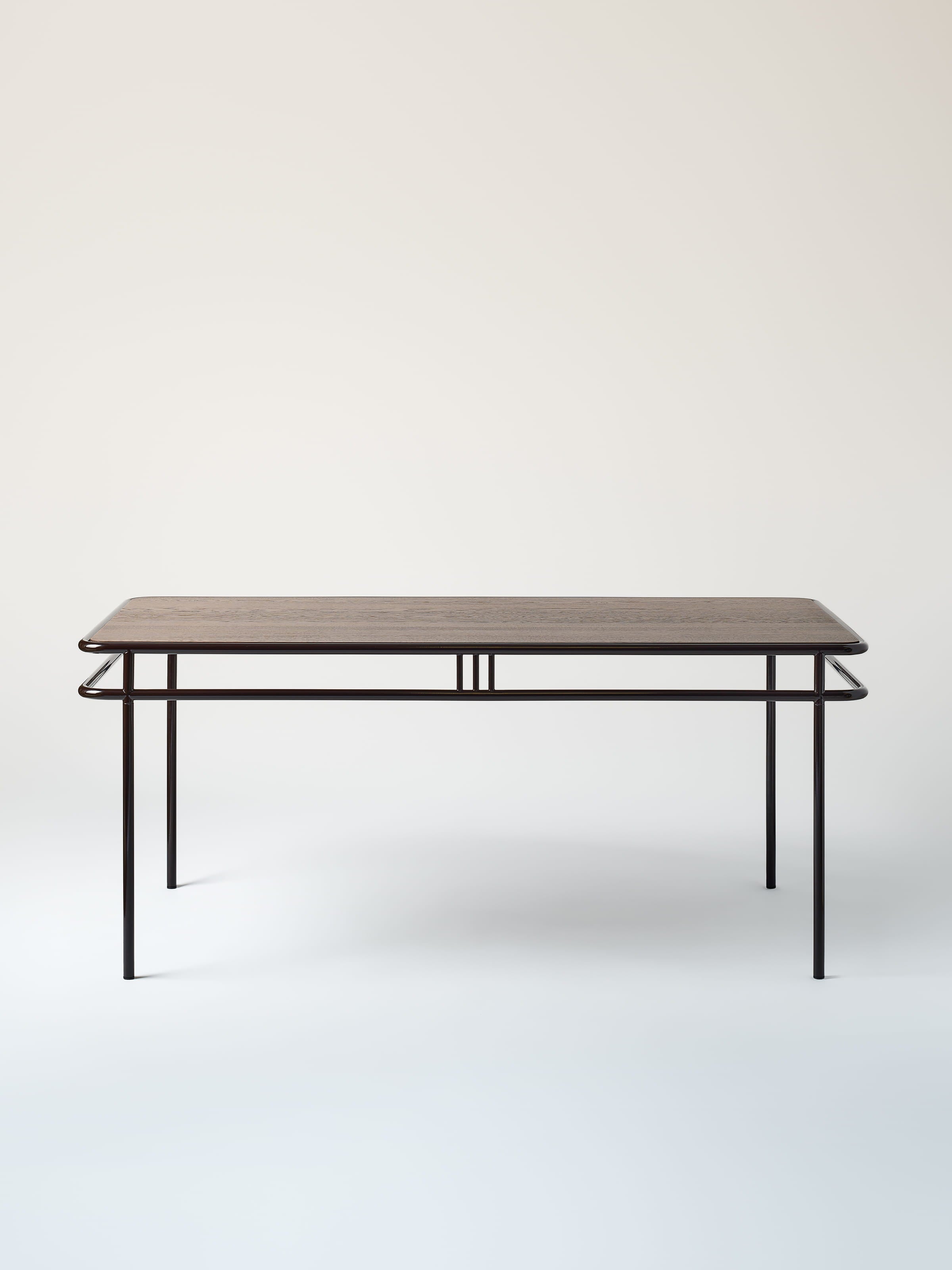 Table UD 180x90 / plateau chêne teinté noyer - Brun Noir