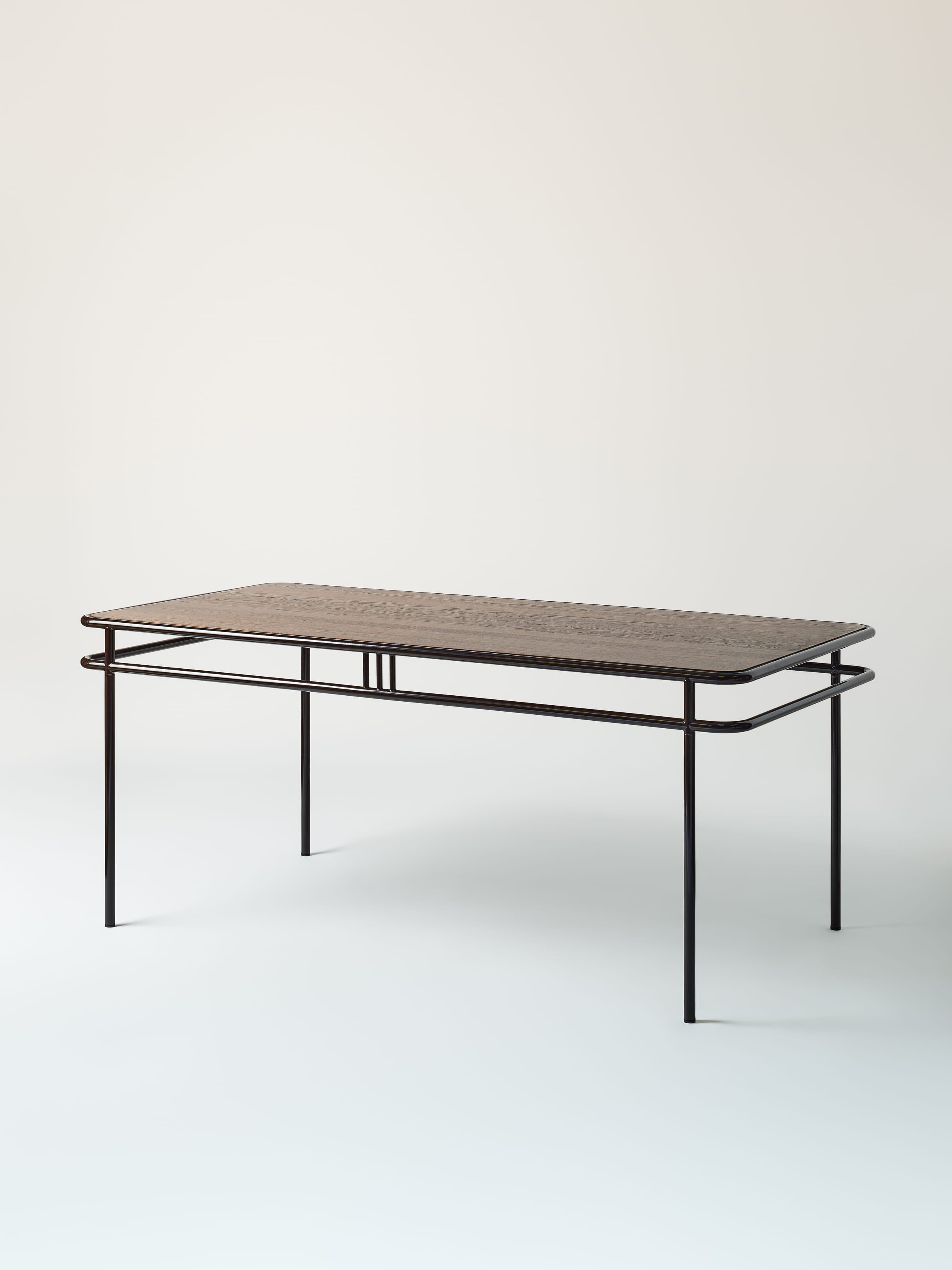 Table UD 180x90 / plateau chêne teinté noyer - Brun Noir