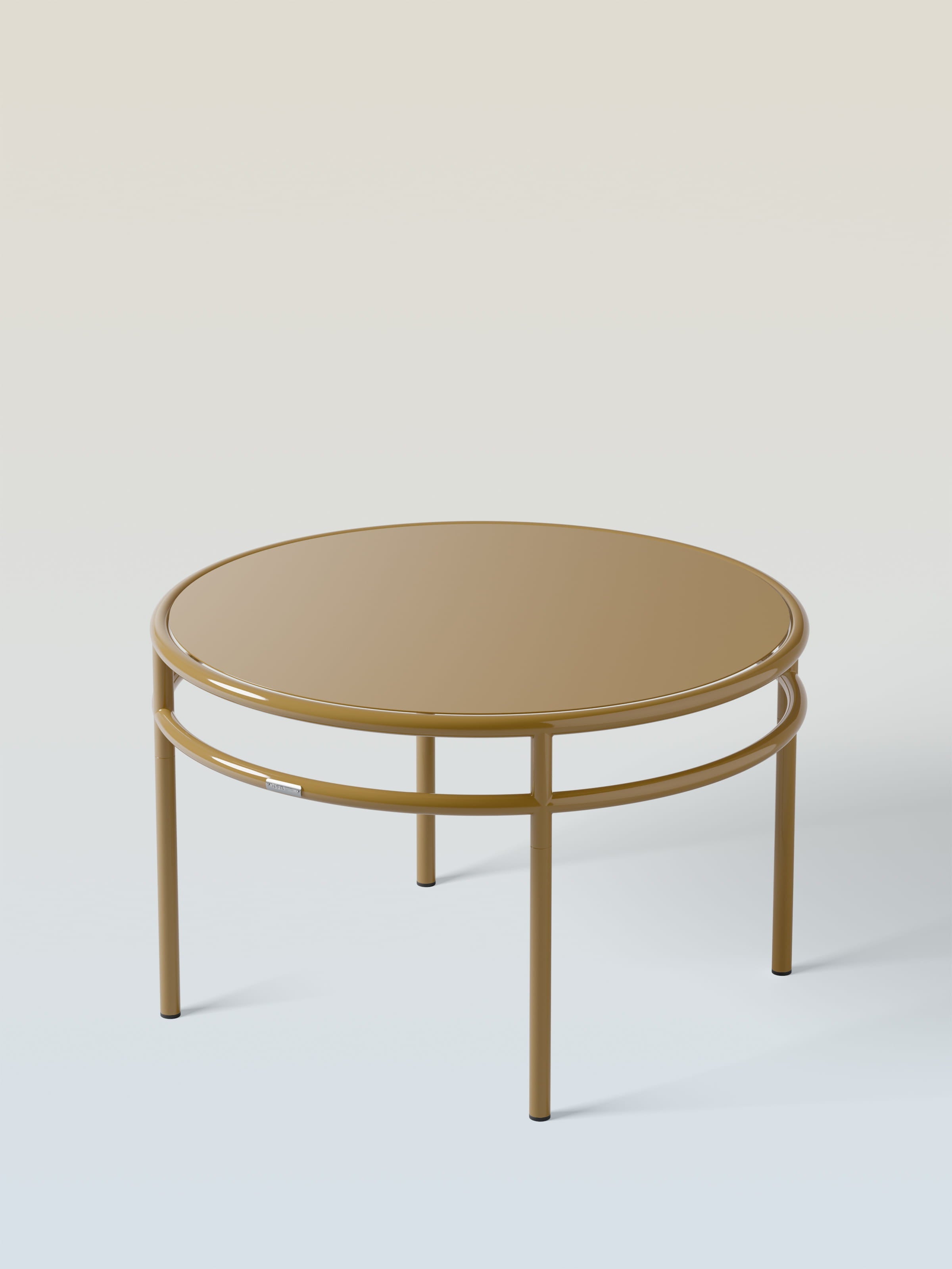 Table basse Epure Ø80 - Brun Vert