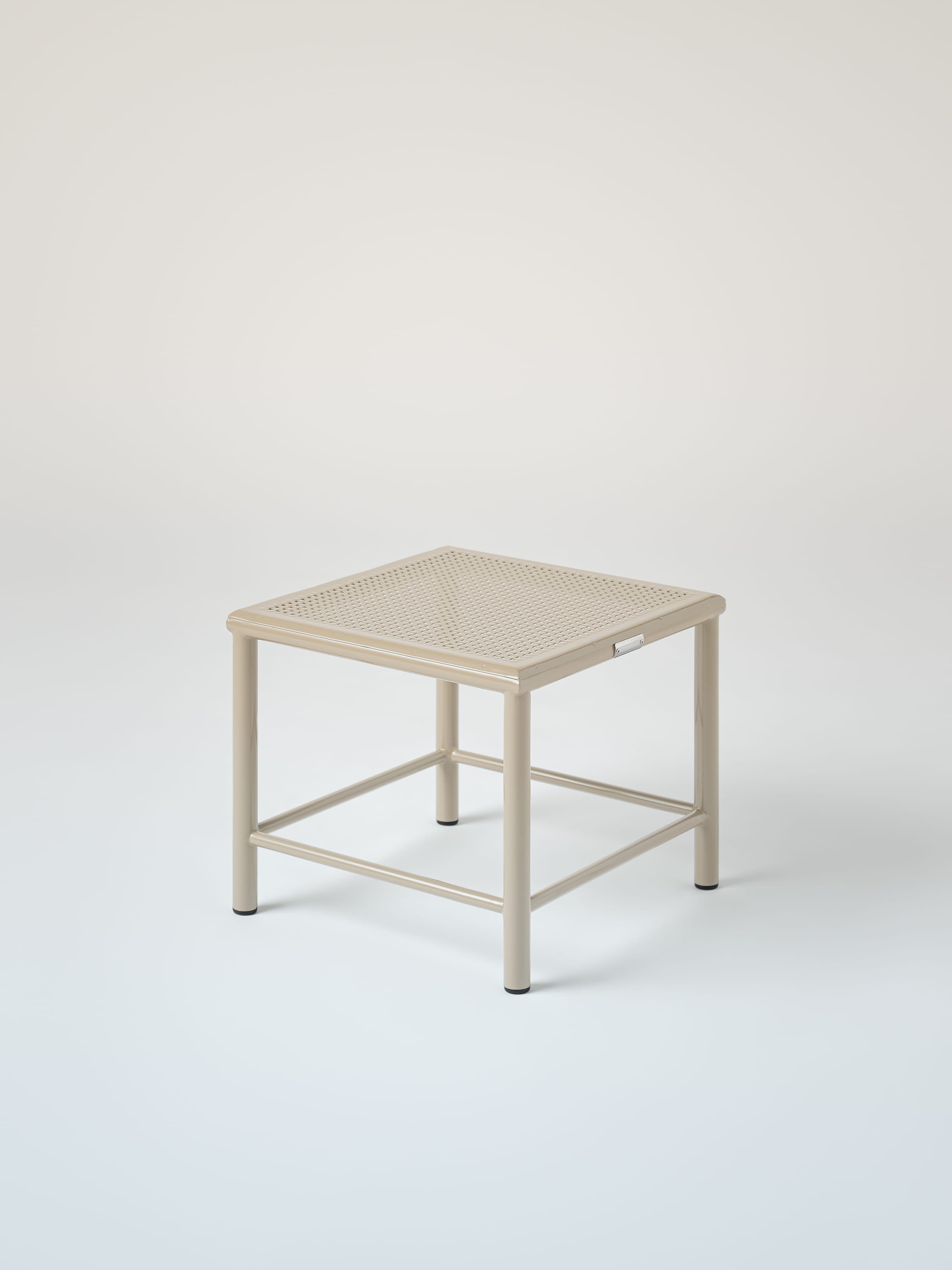 Tabouret Tressé H30 - Gris Beige