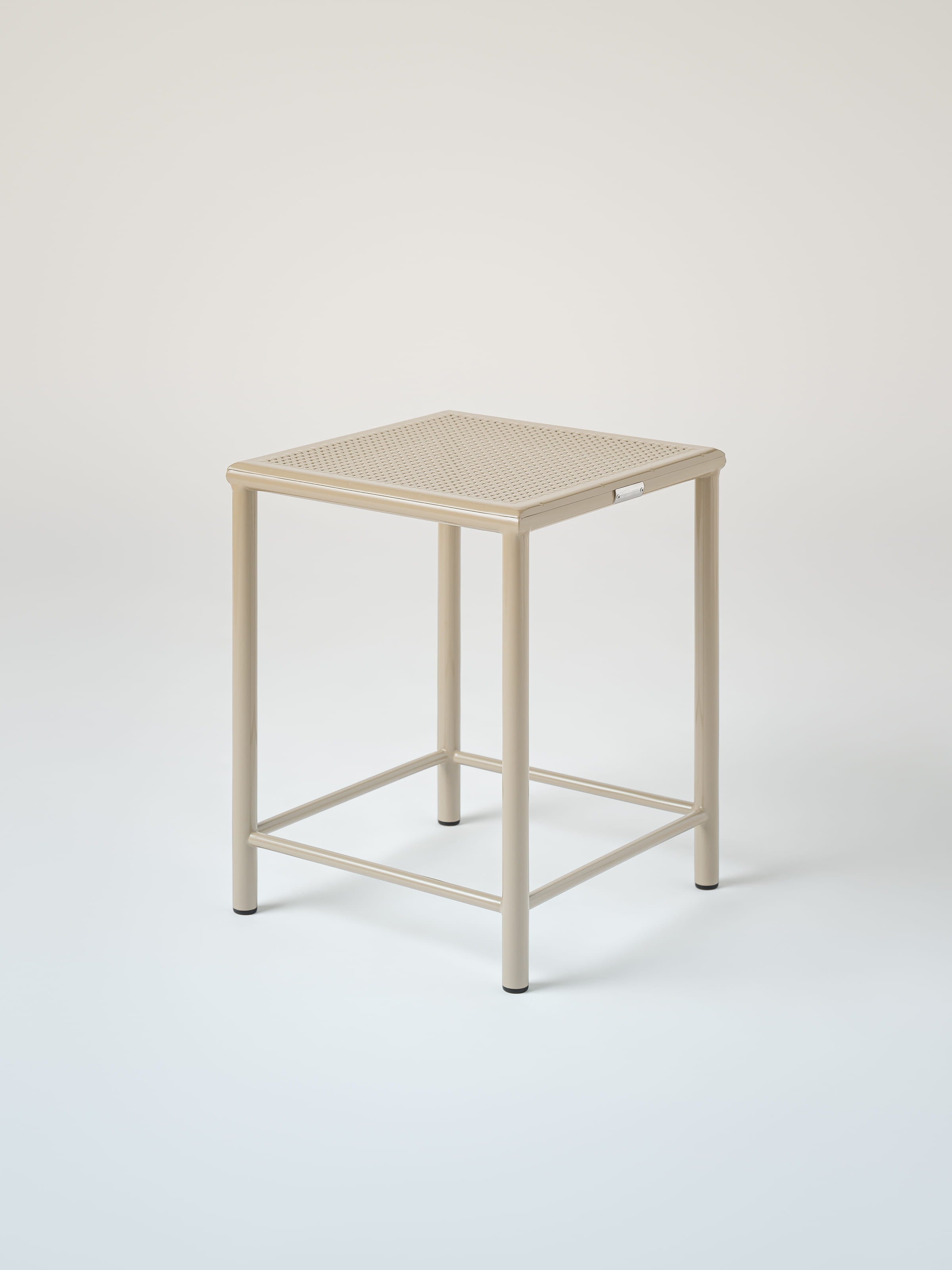 Tabouret Tressé H45 - Gris Beige