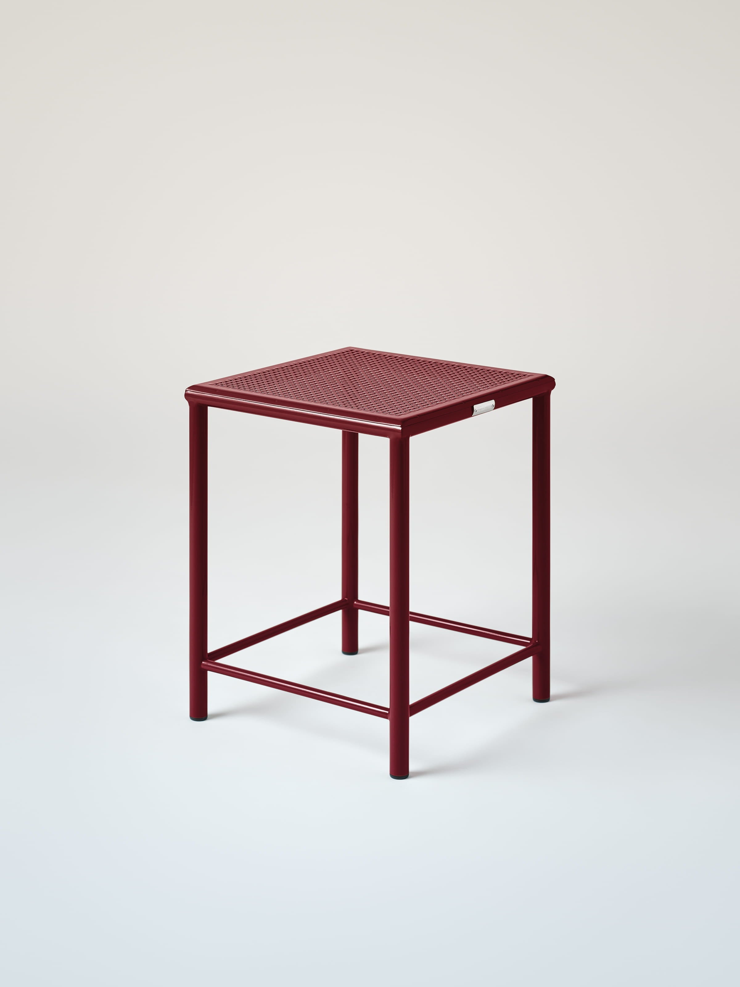 Tabouret Tressé H45 - Rouge Vin