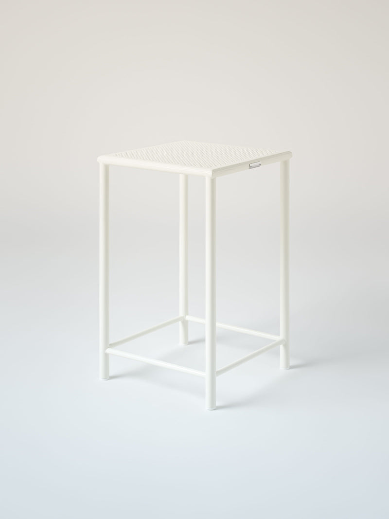 Tabouret Tressé H65 - Blanc Perlé